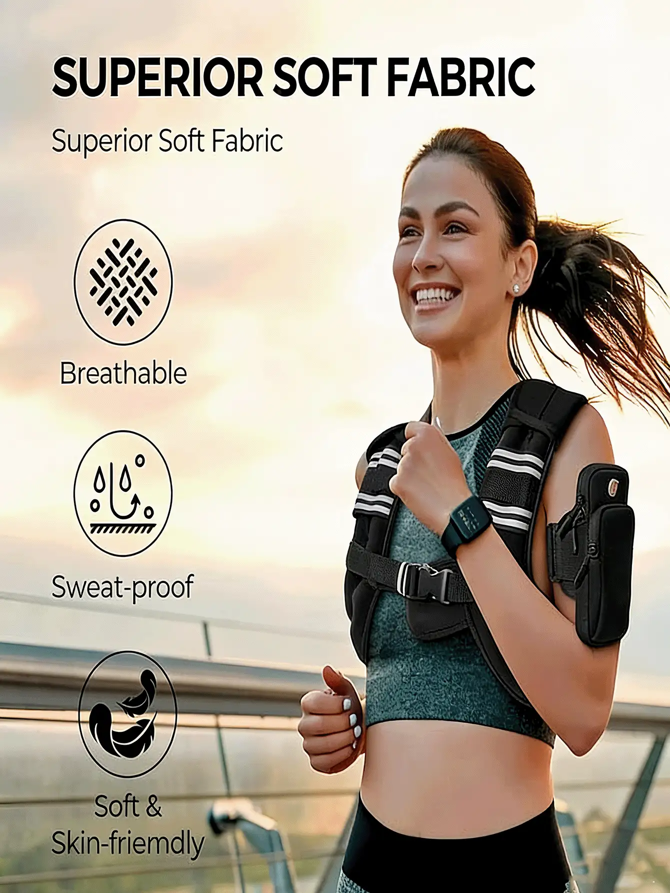 Adjustable Weight Vest Heavy Duty Weight Training Vest For Workouts Running Gym And Strength Training Core Strength And Bone Health Fitness Gear (Unisex) Weight Loss And Slimming Equipment Fitness Workout Gym Equipment Home Exercise - Multicolor - View 3