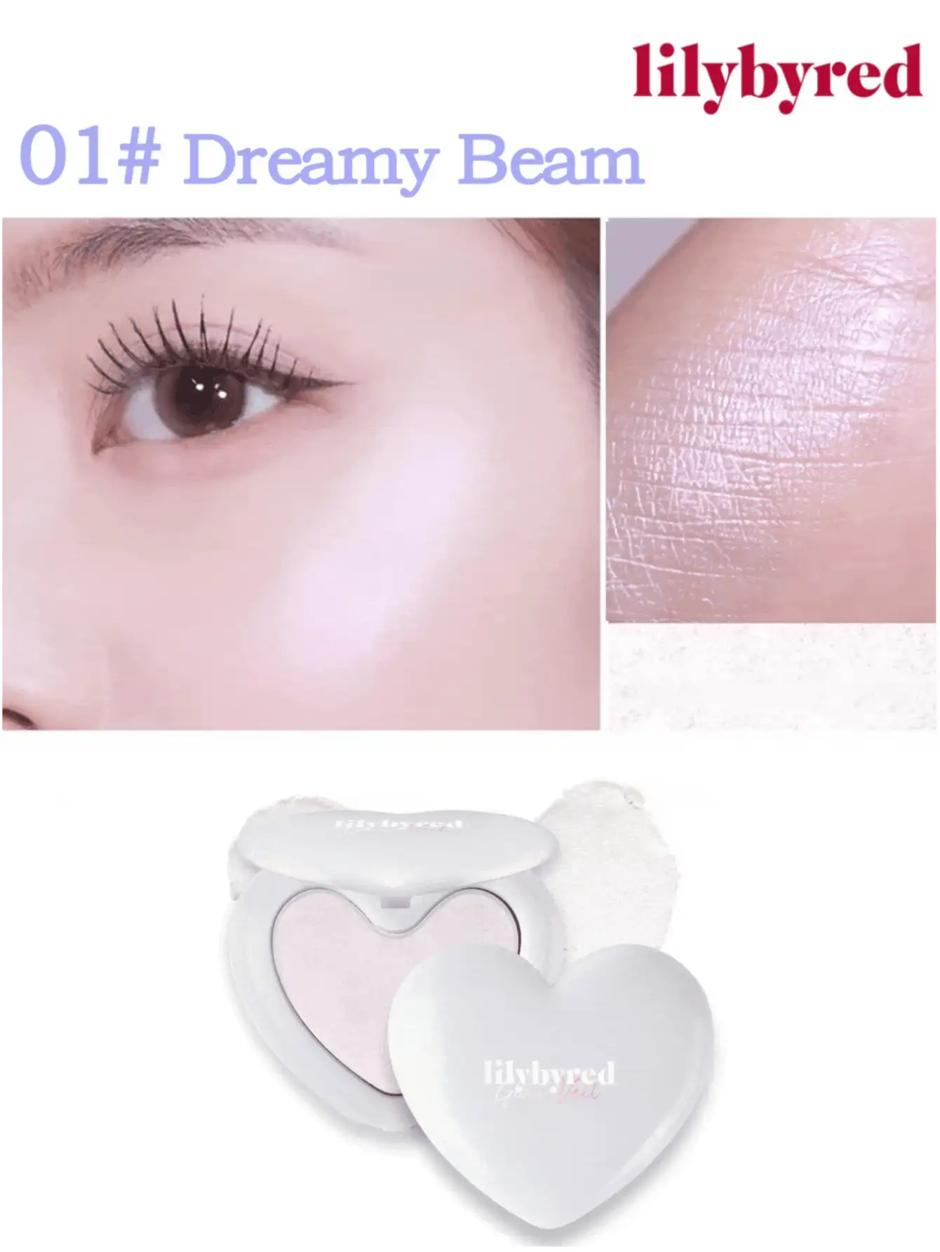 K-Beauty Luv Beam Highlighter & Concealer, Fine Powder Highlighter, Radiant Texture, Lightweight And Smooth Application, Contours Face, Brightens Complexion, Enhances Skin Transparency, Creates Dewy Glowing Makeup, Cosmetics - 01 #Dreamy Beam - View 3