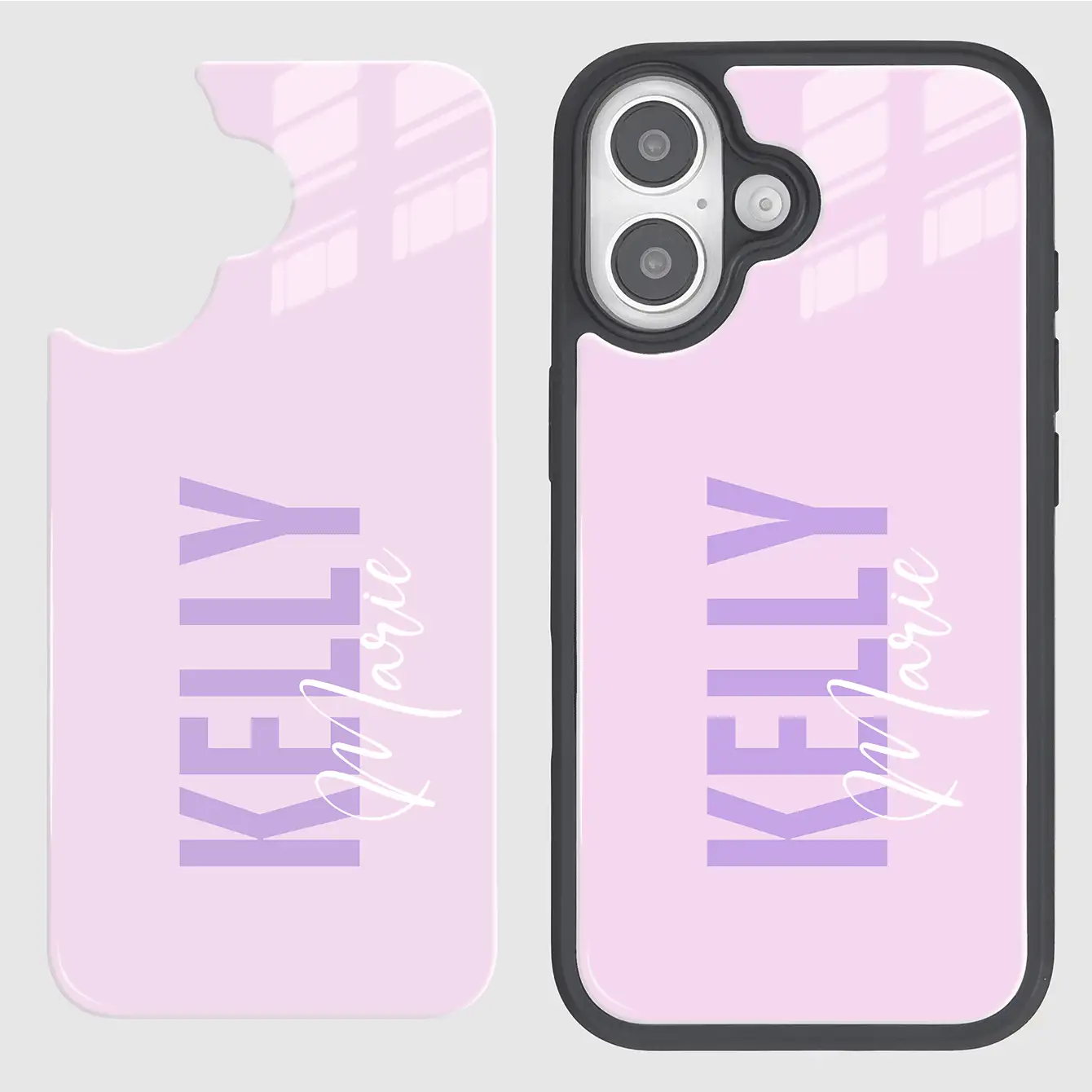 Personalized 3D Colorful Initial Letter Customized Air Cushion Transparent Phone Case Cover For IPhone 11/12/13/14/15 Pro Max - Multicolor - View 2