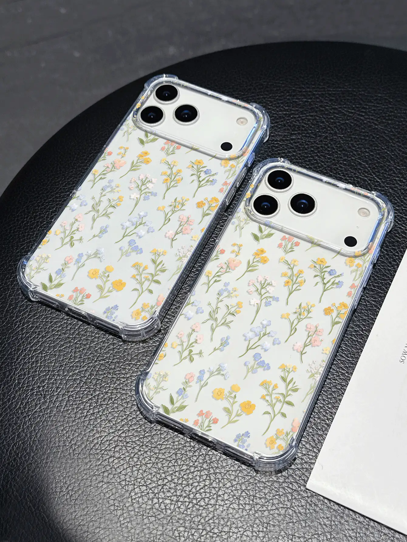 1件花卉圖案手機殼,四角防摔保護-適用於 iPhone 17 Pro、16e、16 Pro、15 Pro、14、13、12、11、XR、XS Max;適用於 Galaxy S26、S25、S24、S23、A16、A35/A25、A57;適用於 Pixel 10、9、8、7;適用於 G85;適用於 Infinix Hot 50 Pro+。清新夏季配件,適合送禮或個人使用。 - 無色 - 查看 4