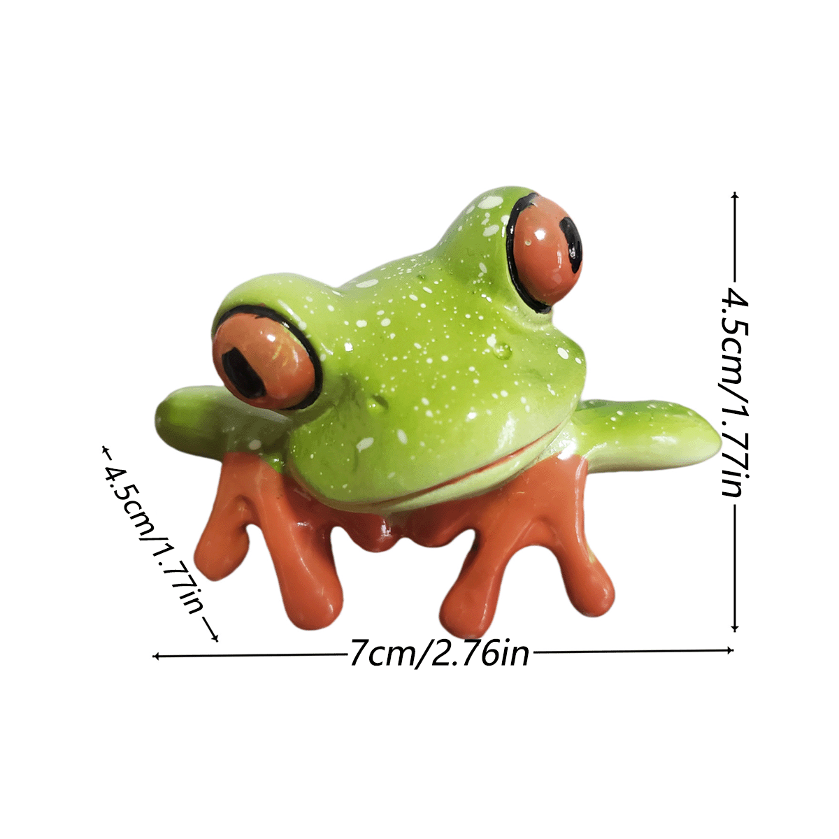 Đồ trang trí hình ếch ngộ nghĩnh bằng nhựa, thích hợp để treo trong nhà và ngoài trời, tuyệt vời cho khu vườn, bể cá và viền chậu hoa. - B - Xem 2