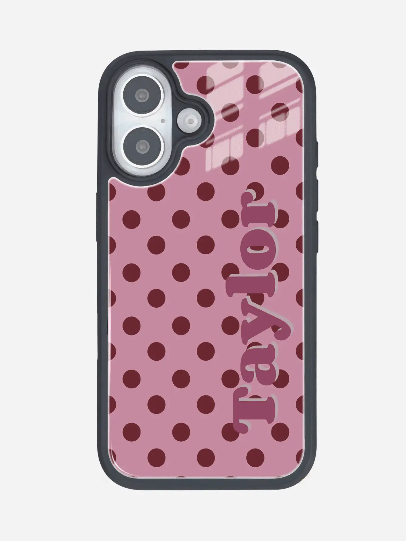 定制极简波点姓名字母二合一薄膜手机壳,全包硬壳保护套,适用于 11/12/13/14/15/16/17 Pro Max - 彩色 - 查看 2