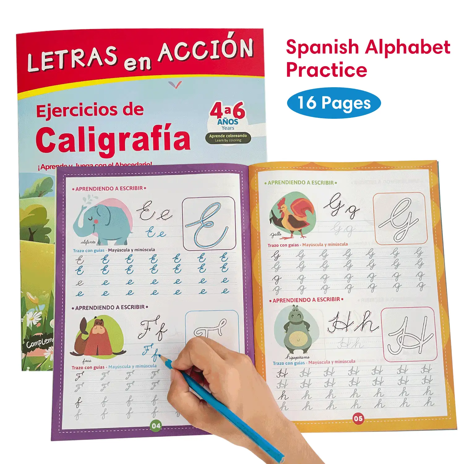 Lachilly Spanish Alphabet Handwriting Practice Notebook, Activity Worksheet, Spanish Alphabet Tracing Book, Language Development - Multicolor - View 12