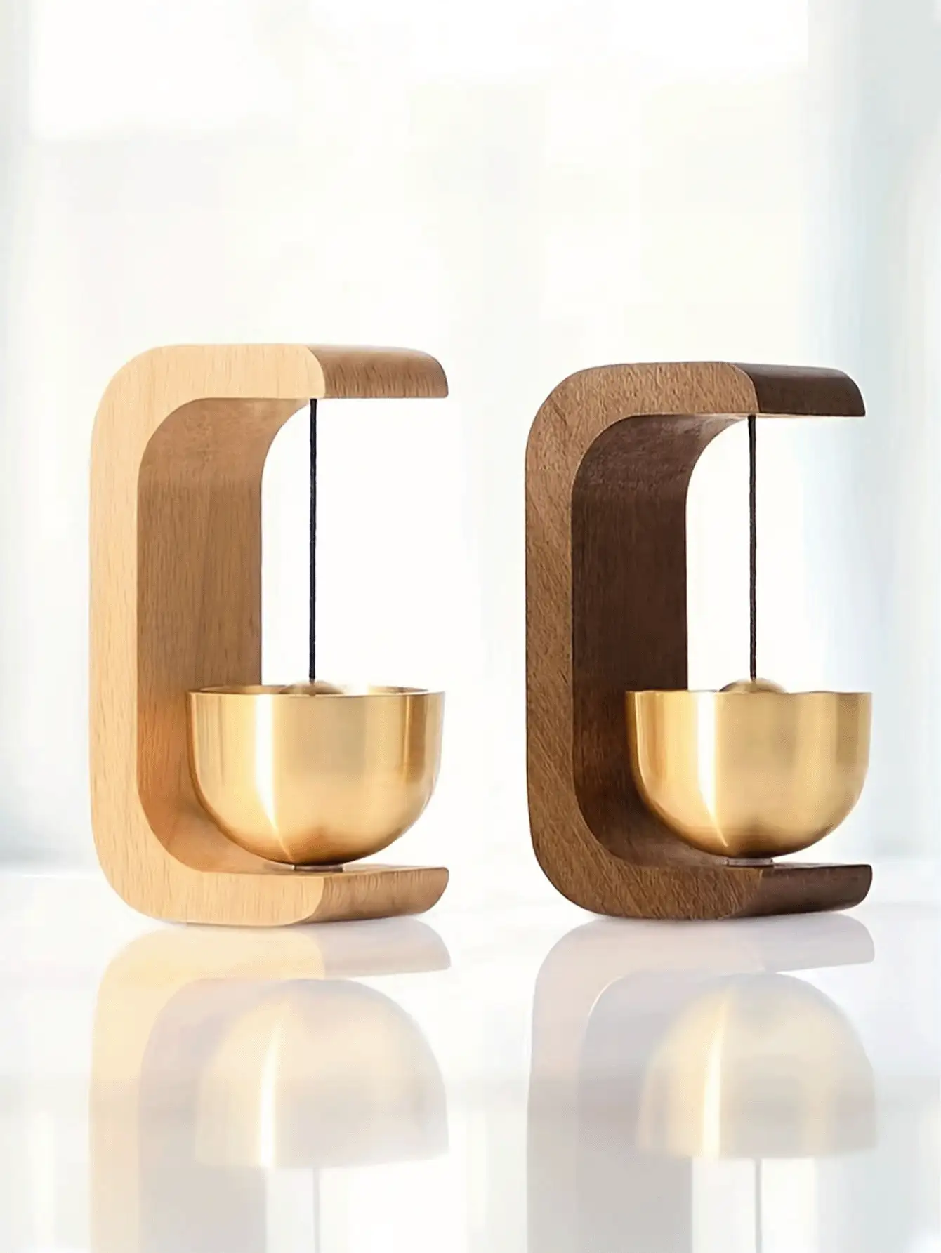 Wireless Wooden Wind Chime Magnetic Doorbell Walnut Wood Doorbell Two Installation Methods - Magnetic Or Adhesive Suitable For Commercial Entrance Home Entrance Living Room Bedroom Entrance Room Decor Home Decor Party Supplies - Multicolor - View 3