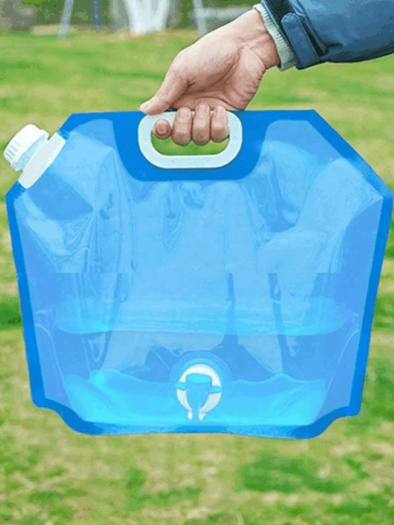 Túi đựng nước cắm trại 5L/10L có van, túi chứa nước gấp gọn, bình nước khẩn cấp có thể thu gọn, di động và tái sử dụng cho cắm trại, du lịch, leo núi, đi bộ đường dài, dã ngoại, BBQ và chuẩn bị khẩn cấp, phụ kiện thiết yếu ngoài trời - Nhiều màu - Xem 2