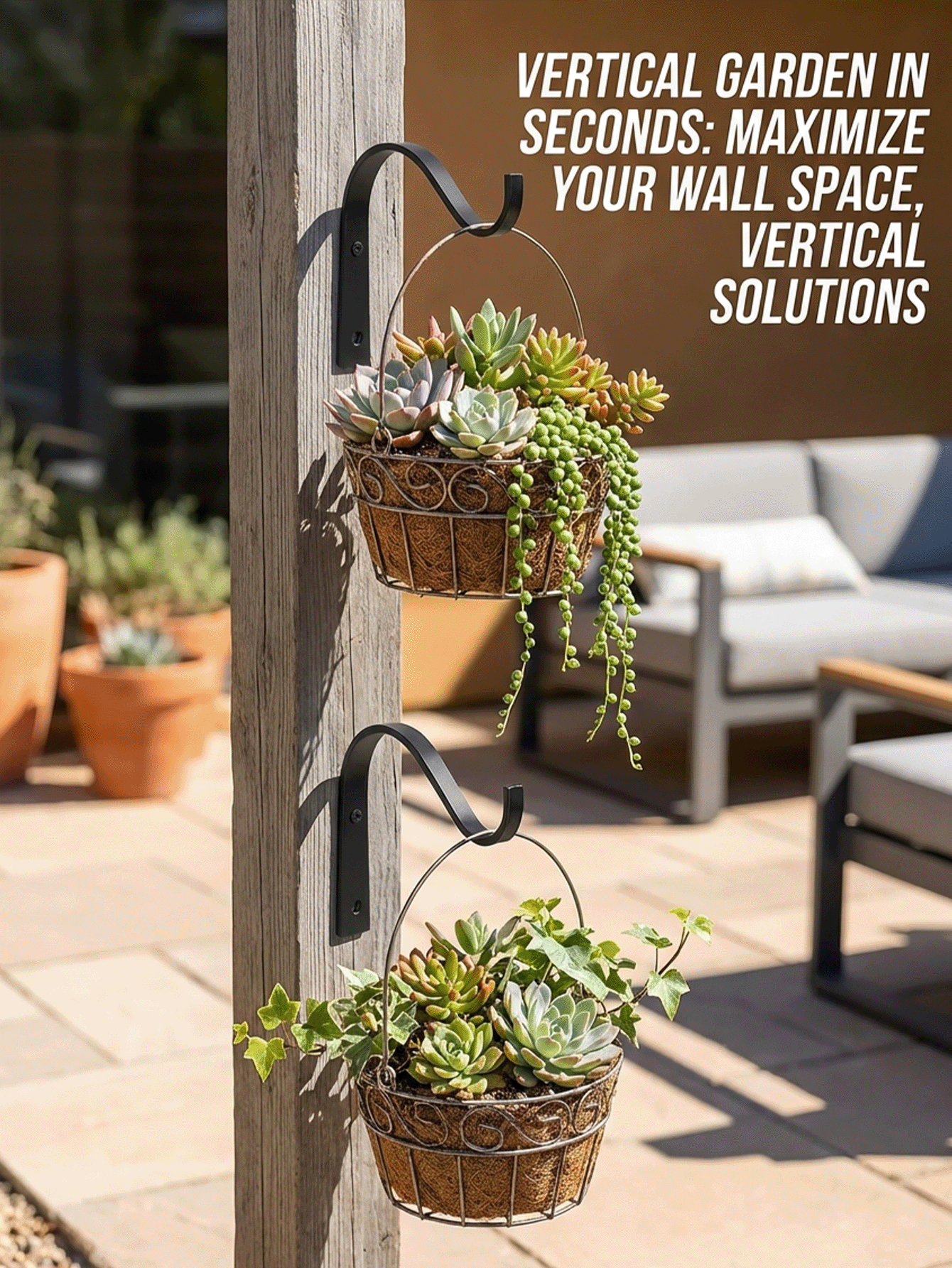 4/8 chiếc móc sắt cong đa năng màu đen chắc chắn, chống gỉ, dùng để treo cây, có thể dùng để treo chuông gió, giá đỡ cây treo tường, chậu cây lớn ngoài trời và giá để cây, trang trí ngày Quốc khánh 4 tháng 7, dụng cụ làm vườn, đồ nội thất ngoài trời, trang trí ngoài trời. - treo lên - Xem 2