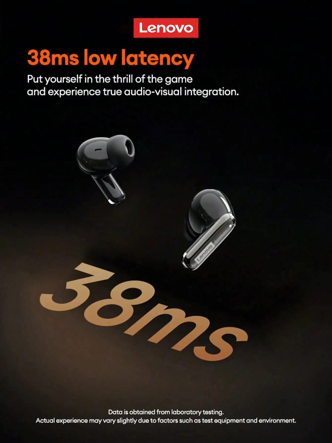 Lenovo LE208 Bluetooth Earphones With Protective Case, Bluetooth 6.0 Instant Pairing, Low Latency, Hi-Fi Sound Quality, ENC Smart Noise Cancellation, Long Battery Life, Wireless Earbuds For Smartphones, Computers, Christmas, Camping, Vacation - View 9