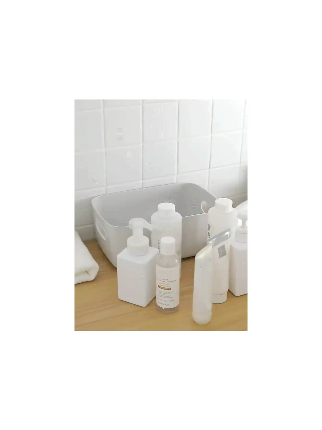 1/3/5 Keranjang Penyimpanan Bertumpuk dengan Pegangan - Organizer Plastik Serbaguna untuk Dapur, Kamar Mandi, Kamar Tidur - Aksesori Penyimpanan Rumah Klasik, Organizer Meja dan Laci - Keranjang penyimpanan - View 2