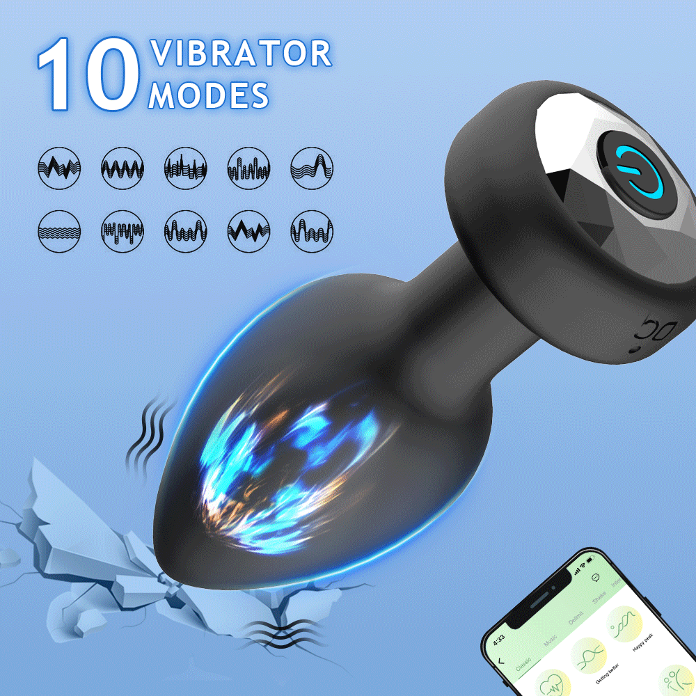Vibrating Butt Plug APP Silicone Anal Butt Plugs Vibrator Prostate Massager 10 Vibration Modes Rechargeable Adult Sex Toys For Men Women  Couples - 應用程式 - 查看 3