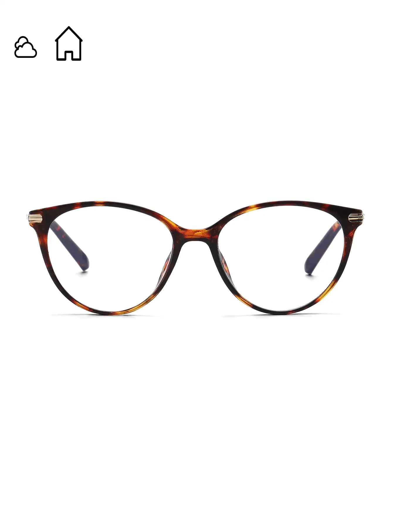 Color-Changing Sunglasses, Transparent Lenses Turning To Light Gray, Retro Cat-Eye Frame In Plastic Leopard Print, Fashion Classic Decoration For Outdoor Travel Beach Vacation Casual Wear, Summer UV Protection Sunglasses For Men And Women, Computer/Gaming/TV/Phone Glasses, Anti-Blue Light Glasses, Fashion Flat Glasses - Multicolor - View 2