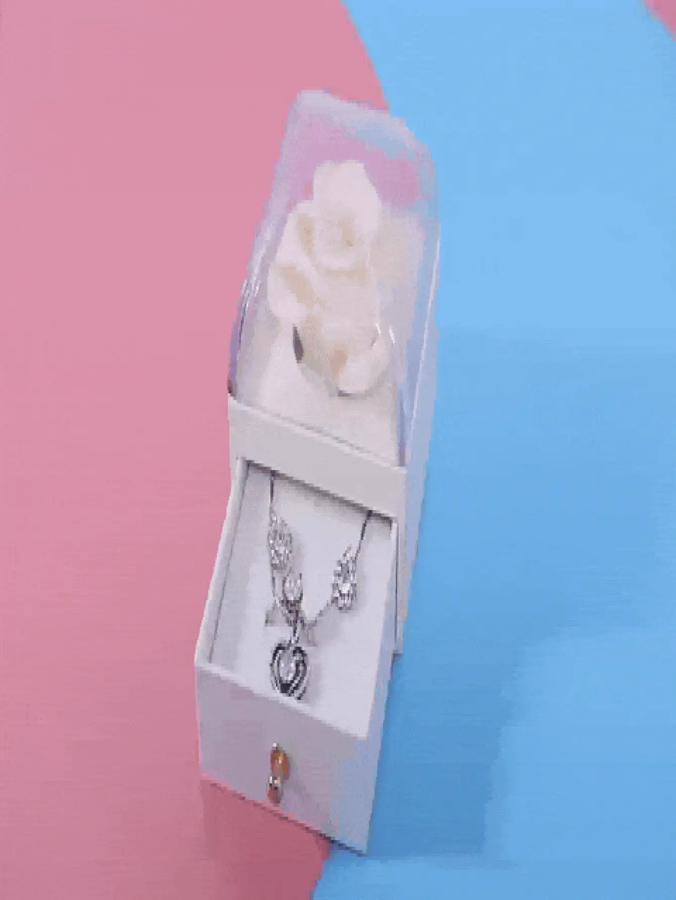 華麗永生玫瑰禮盒附配套紙提袋,簡約玫瑰禮盒,適合新娘與伴娘,令人難忘的紀念品,保鮮玫瑰珠寶禮盒,理想的特別時刻生日畢業禮盒,婚禮生日用品派對裝飾 - 玫瑰花 - 查看 3