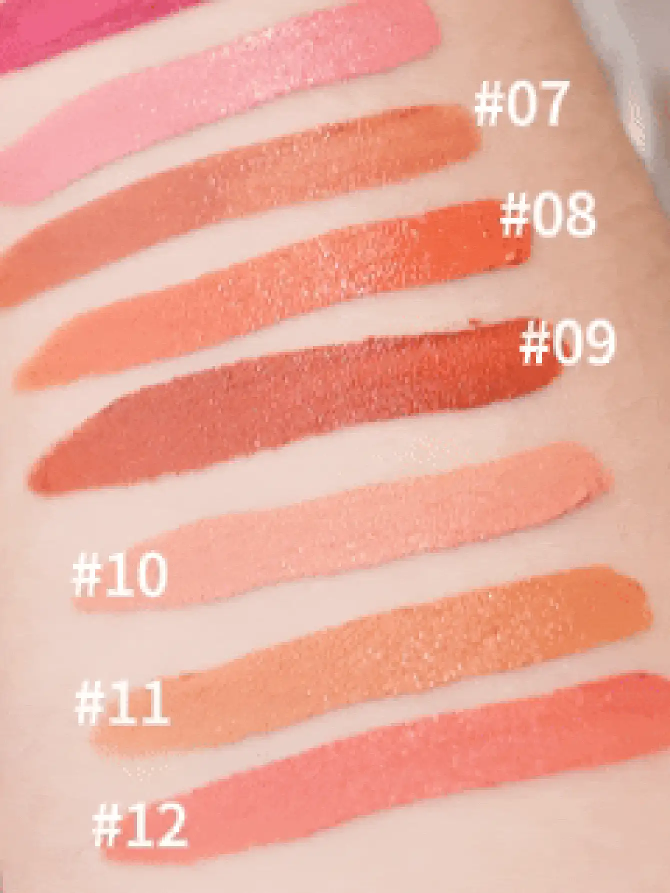 USHAS Pink Bow Mousse Lip Mud, Matte Lip Glaze, Long-Lasting Color, Silky Texture, 12 Shades Available With Lovely Bow Ornament, Great Gift Pick, Suitable For Daily, Party And Festival Makeup - #07 Warm Taupe - View 3