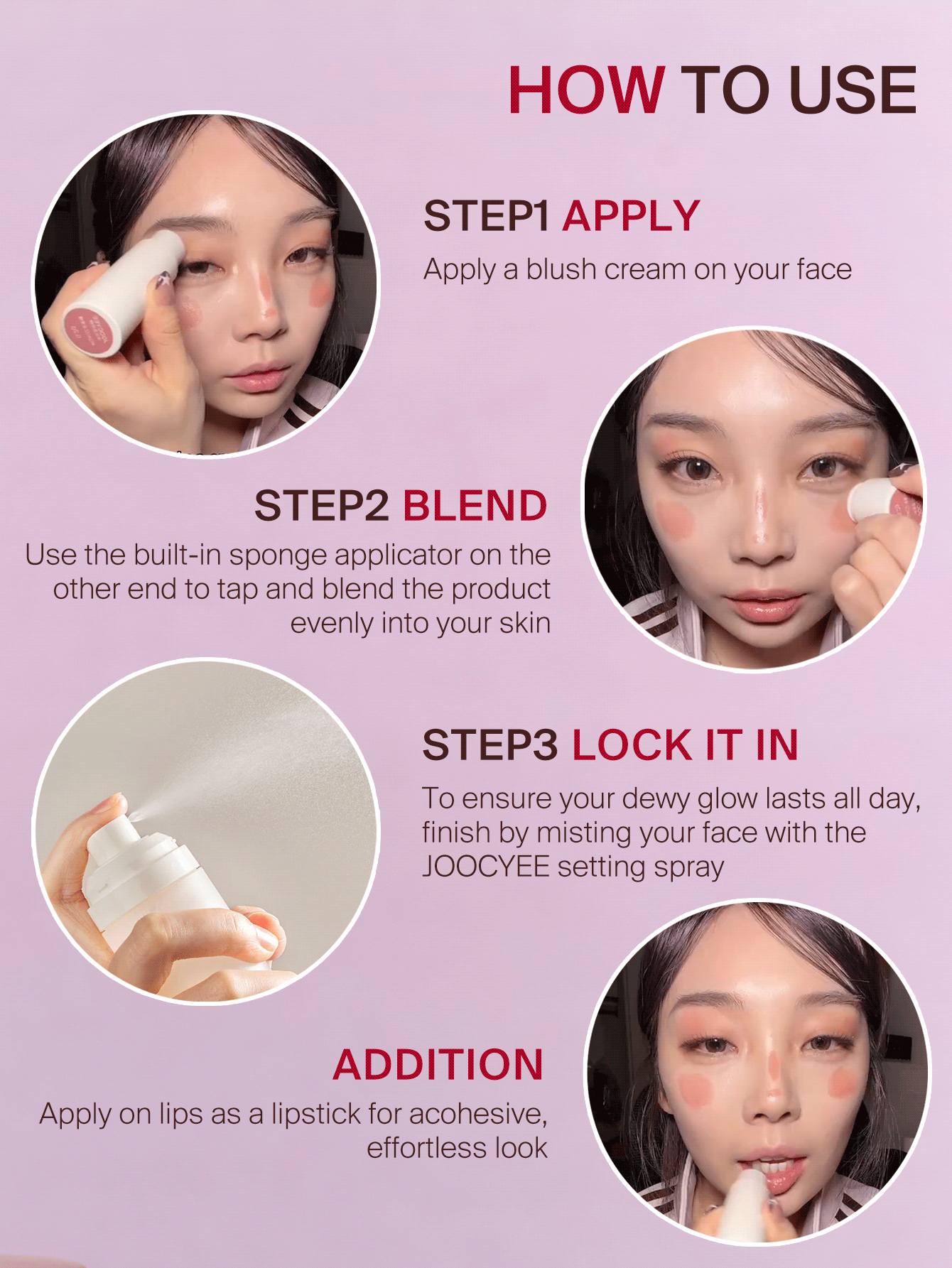 JOOCYEE GLAZED Multi-Purpose Stick G405 Jade Color, Long-Lasting Natural Blush, Suitable For Lips And Cheeks - G405 Cold Jade - View 2