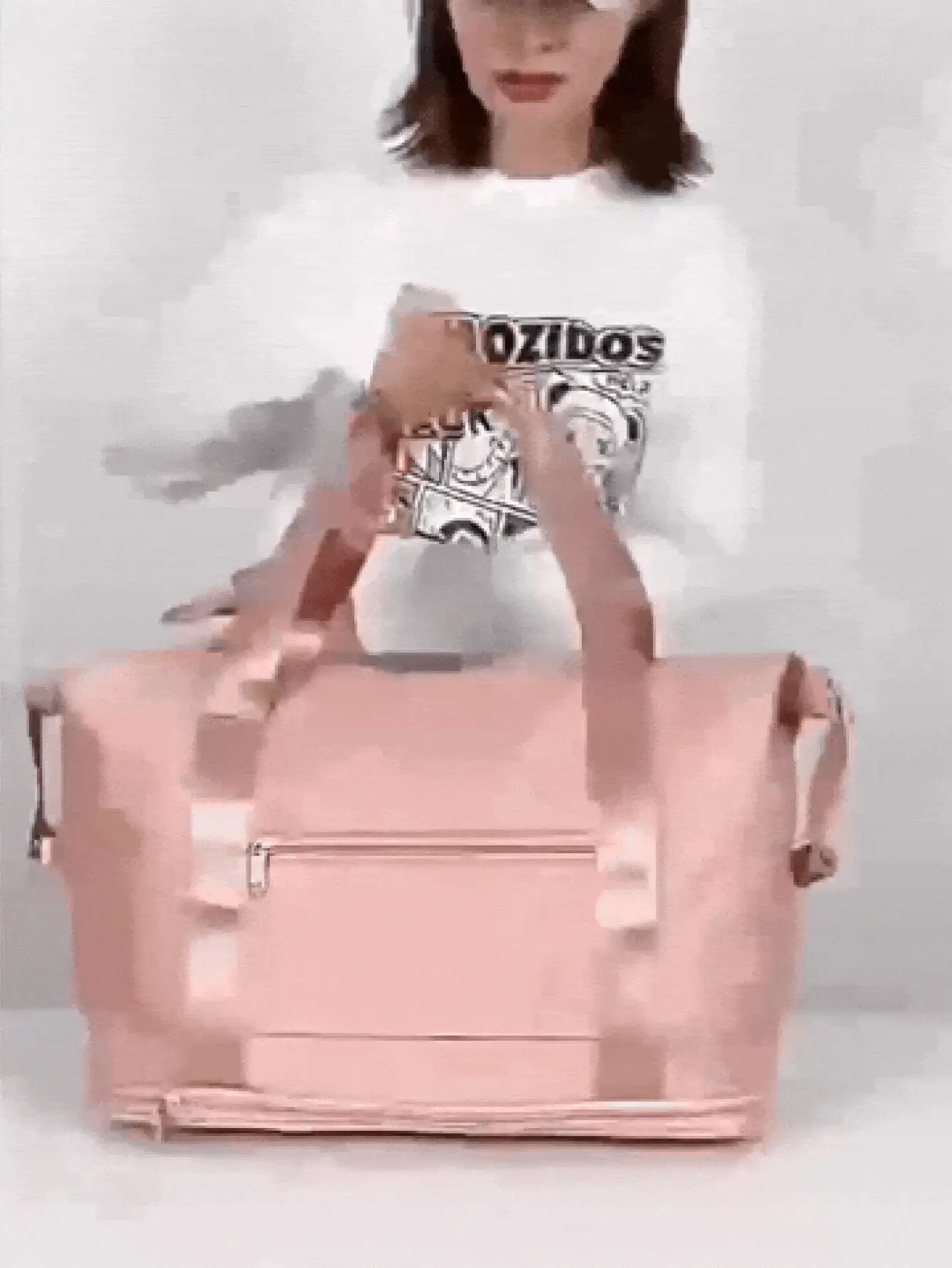 Borsa da viaggio grande da donna con scomparti per asciutto e bagnato, borsa multifunzionale portatile a spalla per casa, nuoto, palestra, viaggio, attività all'aperto, grande capacità, borsa da viaggio per affari e all'aperto, borsa da spiaggia, accessori essenziali per viaggi d'affari e spiaggia - Multicolore - Visualizzare 3
