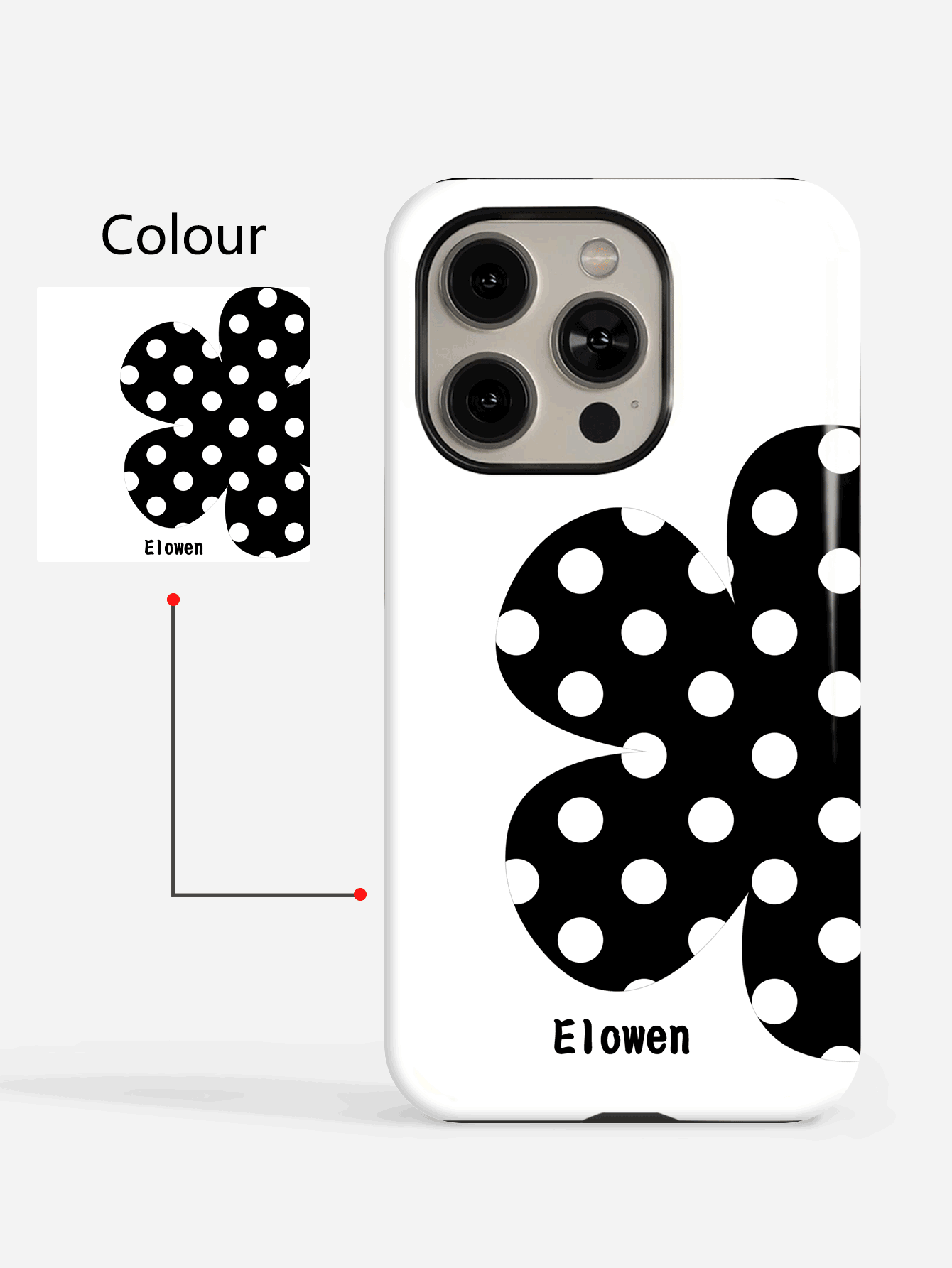 1pc Fresh Colorful Floral Personalized Color Name Customized 2-In-1 Glossy Film Full Coverage Hard Shell Phone Case Protective Cover Compatible With IPhone 11/12/13/14/15/16 17 Pro Max - Multicolor - View 2