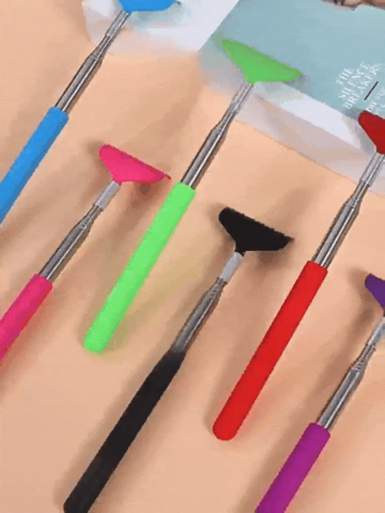 Handy Extendable Back Scratcher With Rubber Handles Cute Stainless Steel Telescoping Back Scratcher For Adult Extendable Back Massager Tool In Car Essential Back Scracher Home Tools Travel Accessories Camping Essentials Stocking Stuffers - Itchy Scratcher - View 3