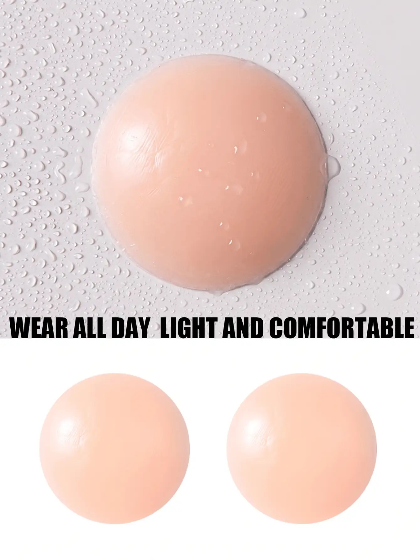 2/8/12/20Pcs Round Mini Silicone Nipple Covers Individually Wrapped Invisible Sticky Bra Non-Slip Pasties For Swimwear - Multicolor - View 7