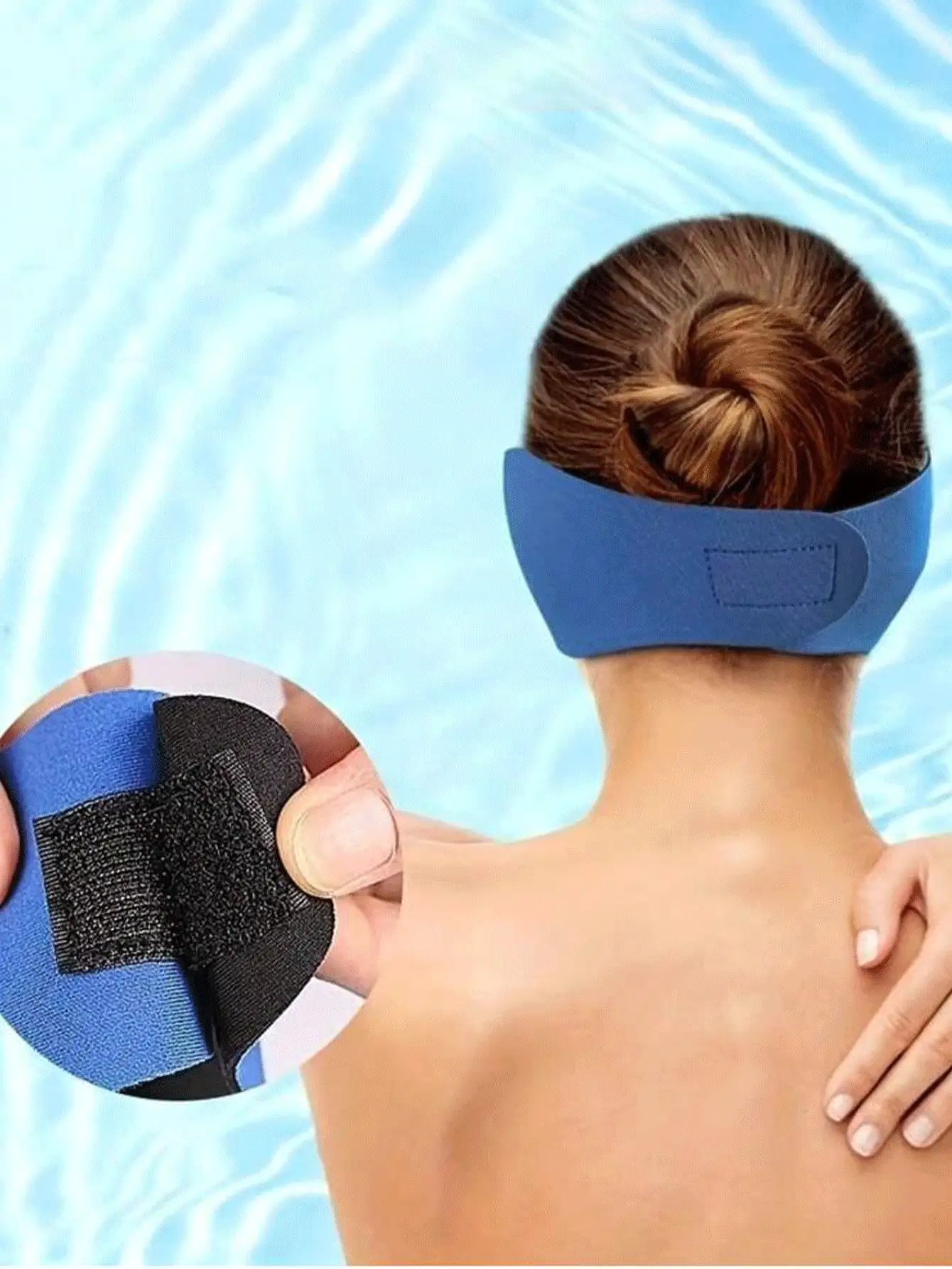 1 Stück Schwimm- und Tauch-Stirnband, wasserdichte Ohrenabdeckungen zum Baden, Strand-Essential, Strand-Accessoire, Pool-Schwimmhilfe, wasserdichtes Neopren-Material Stirnband, entworfen um das Eindringen von Wasser in die Ohren zu verhindern, geeignet für Wasseraktivitäten - A - Übersicht 3