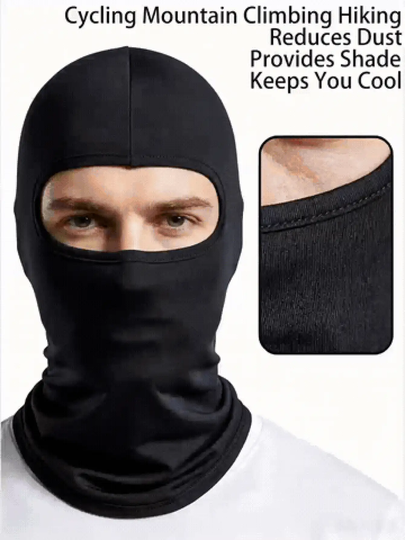Unisex Full UV Protection Breathable Sun Protection Balaclava Face Mask, Snug Fit, Running Sports Face Mask, Daily Sports Hiking Climbing Cycling Summer Beach Vacation Essential Sun Protection Face Mask Accessory - Multicolor - View 3