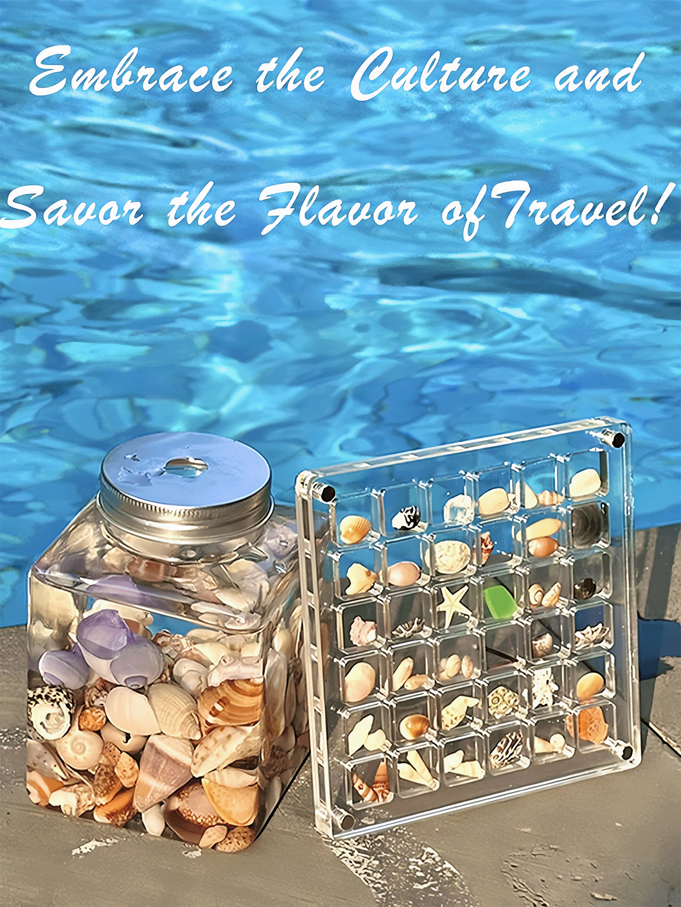 Acrylic Magnetic Shell Display Box Magnetic Shell Storage Box Suitable For Starfish Shell Storage Jewelry And Festive Items Room Decoration High Transparency Storage Box Summer Beach Travel Essential Suitable As Birthday And Holiday Gifts - Multicolor - View 2