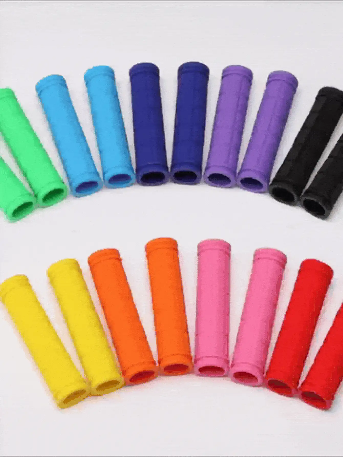 Shockproof Bike Handlebar Grips With Square Grid Bicycle Bar Grips For Adult Riders Rubber Hand Grip For Trail Commute Bike Stuff BMX MTB Scooters Folding Bike Mountain & Cruiser Bikes Motorcycle Handles Bike Accessories - Multicolor - View 3