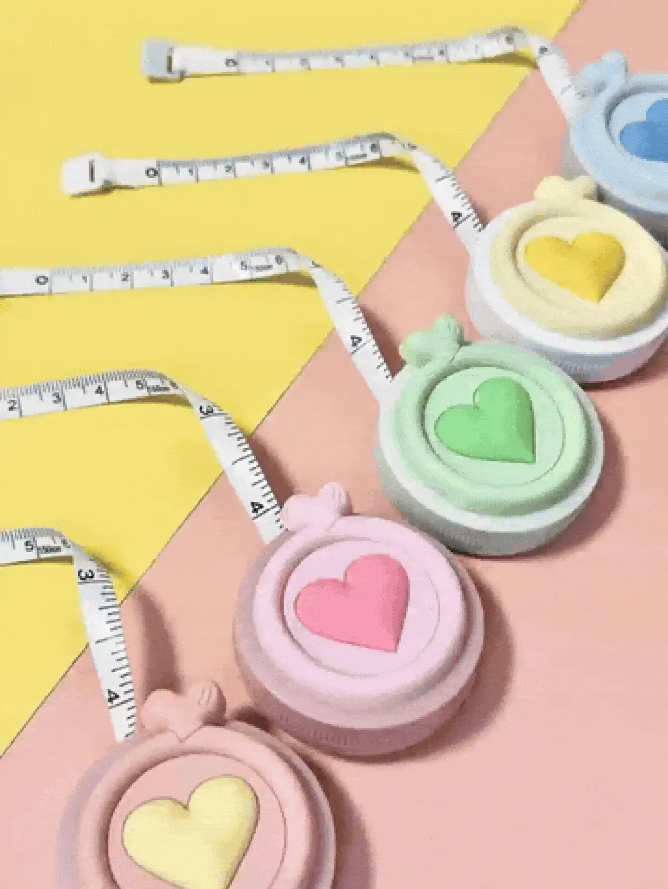 Pita Ukur Fleksibel Plastik Lucu yang Dapat Ditarik, Pita Ukur Lembut yang Dapat Ditarik untuk Pria dan Wanita, Penggaris Fleksibel Dua Sisi yang Lucu untuk Kerajinan Kain, Menjahit, Dekorasi Rumah, Kembali ke Sekolah, Perjalanan, Pesta, Hadiah, Aksesori Penting - MultiWarna - View 3