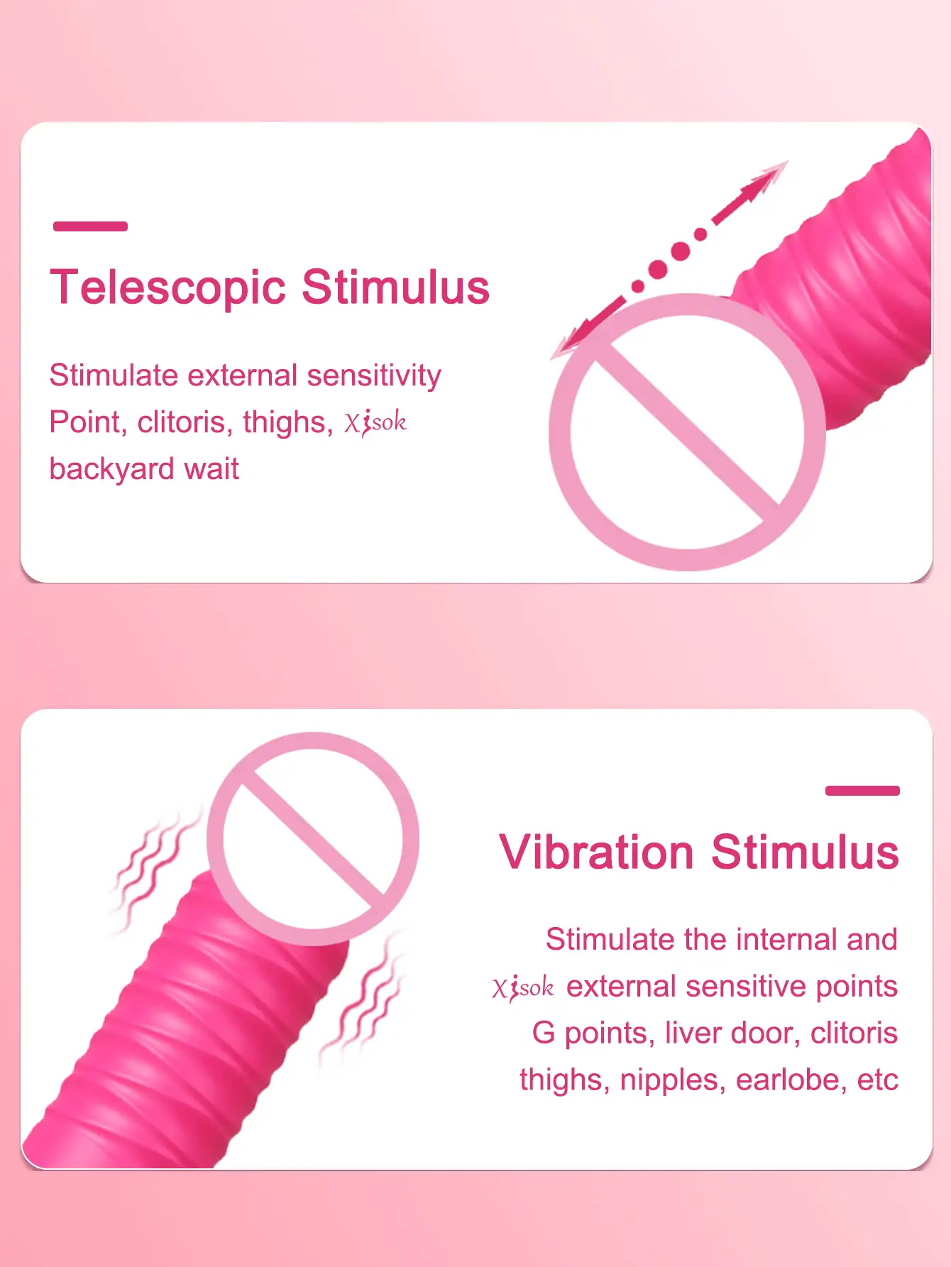 8.9 Inch Telescoping Vibrating Dildo Sex Toy, Automatic Telescoping Dildo Sex Machine, Realistic Penis G-Spot Vaginal Anal Stimulator, 10 Modes, With Handle And Suction Cup, Prostate Massager, Adult Sex Toy Game, Suitable For Women And Men - Red - View 7