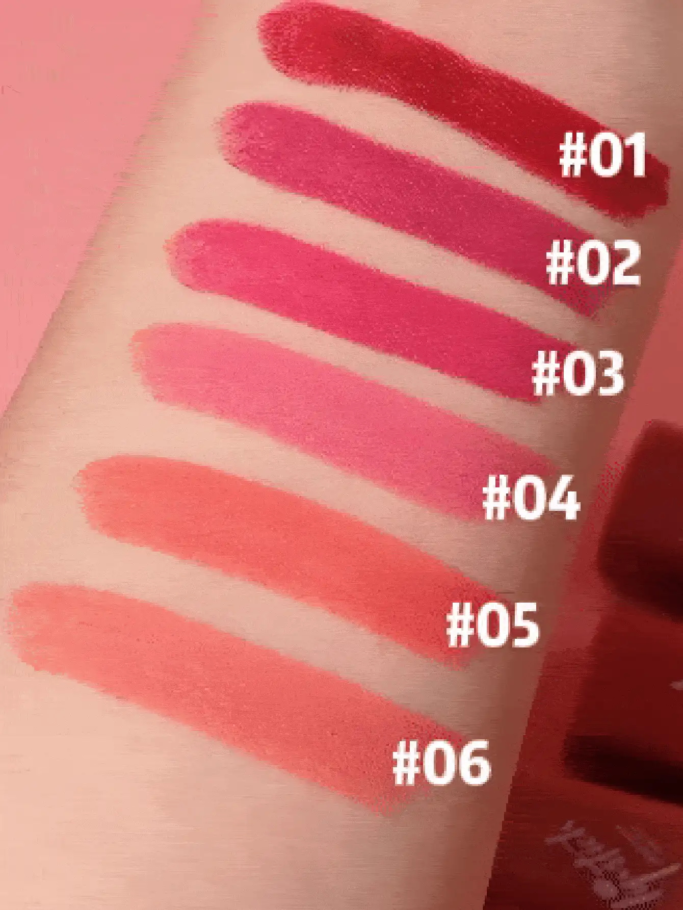 USHAS Matte Lipstick Velvet Soft Lip Makeup, Long-Lasting Non-Drying Matte Lip Gloss, Rich Color Waterproof Lip Glaze, Smooth Application Non-Smudging, Suitable For Daily, Date, Office, Party Looks, Fits All Skin Tones For Women - #05 Coral Nude - View 3