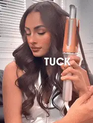 SHEGLAM HAIR It-Curl One-Touch Instant Curler Automatic Curling Iron+Glossy Shine Strong Styling Stick,Auto Hair Curler,32mm Automatic Hair Curler With 3 Temperatures,Fast Heating & 2-Way Rotation,Automatic Shut-Off,Anti-Scald & Anti-Tangle Rotating Curling Wand,Touch Instant Curler For Hair Styling - Orange - View 2