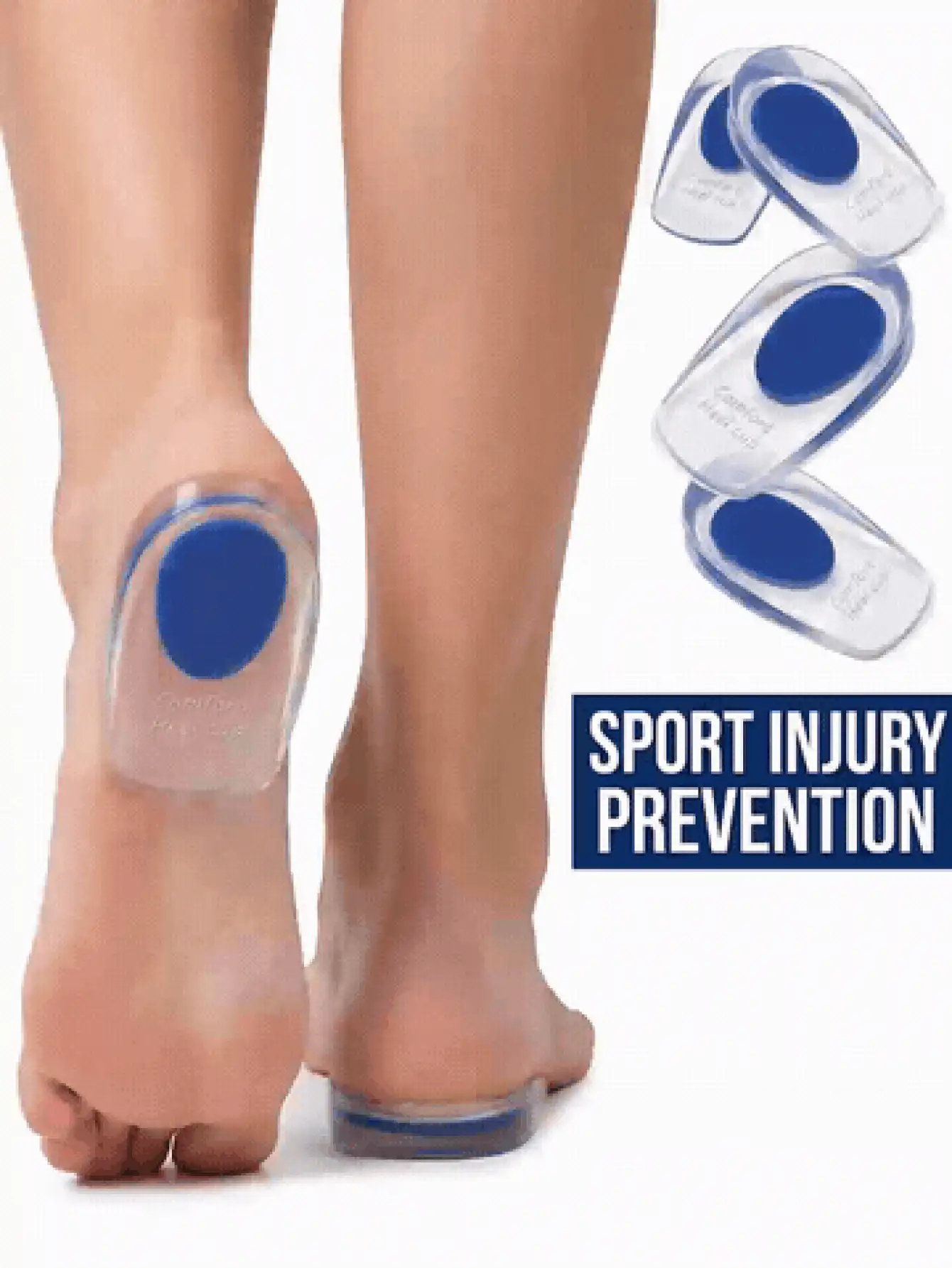 Heel Pain Relief Pads Fit Soft Silicone Insoles Men And Women Heel Cup Plantar Insole At Gym For Women High Heels Pumps And Sneakers Shoes For Daily Outdoor Sport Travel Household Office School Essential Accessory Foot Care Tool - Multicolor - View 3