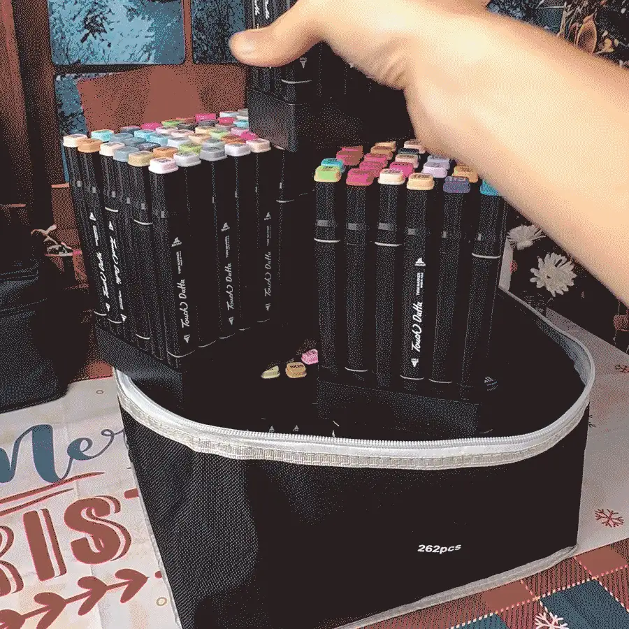 GAWFOLK 264 Markers Per Set. Artistic And Creative Markers. Double-Ended Design, Suitable For DIY Doodles And Professional Watercolor Painting. Perfect For Drawing, Coloring, DIY Projects, And Note-Taking. Back-To-School Essential (Marker Paper Included). - Bestselling Multi-color Marker Set - View 3
