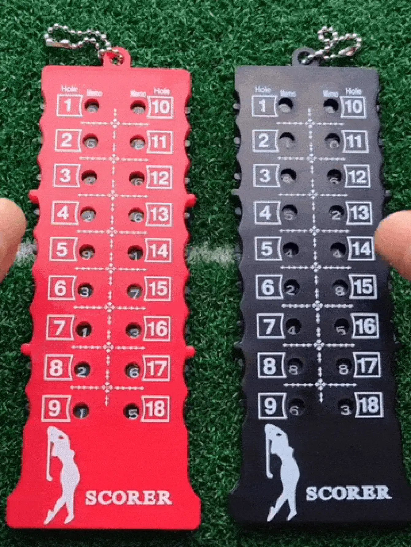 Portable Golf Score Counter Scoreboard With Key Chain Golf Scoreboard Strip Integrator Golf Stroke Counter 18 Hole Scoreboard For Golf Training Competition For Recreational Golfers And Sports Enthusiasts Gifts For Golf Lovers Golf Accessories - Multicolor - View 3