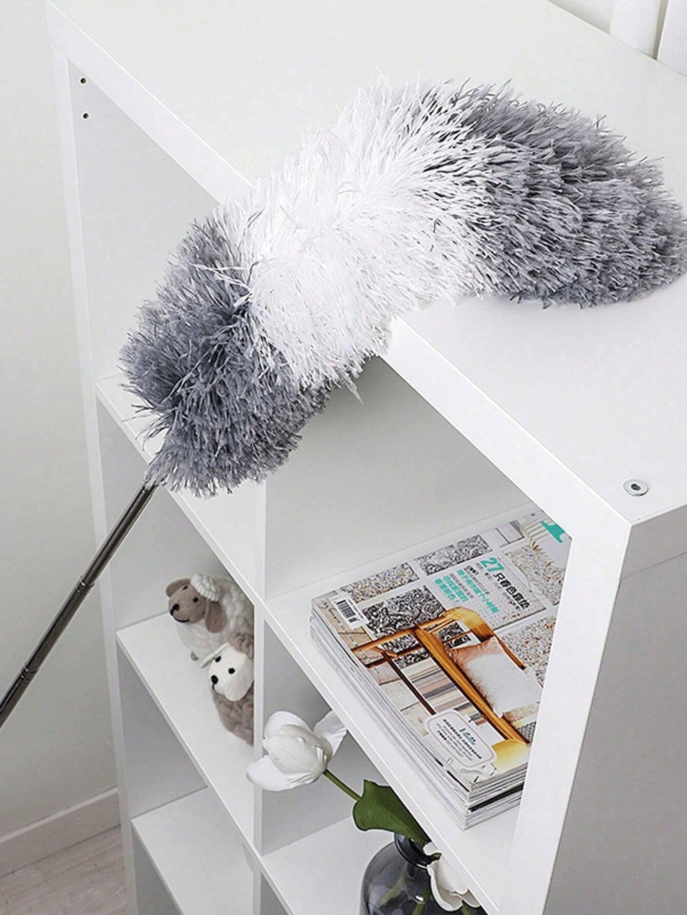 Reusable Microfiber Ceiling Fan Blade Cleaning Brush, Extendable Dust Collector, Cleaning Cloth, Fan Cleaning Duster With Extension Pole, Detachable And Washable, Dusting Brush, Multi-Functional Duster Towel Cleaning Tool, Home Supplies, Bathroom Accessories - One Size Fits All - View 2
