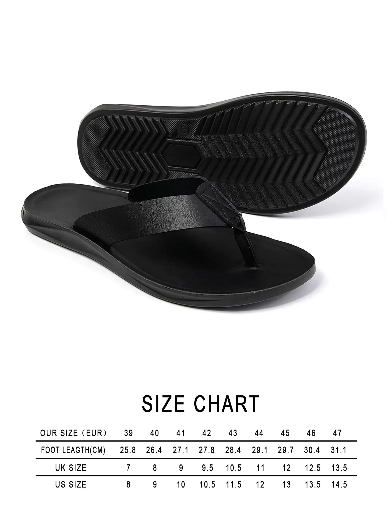 Sandal Jepit Kasual Nyaman untuk Pria, Sandal Musim Panas yang Modis dan Serbaguna - semuanya berwarna hitam - View 3