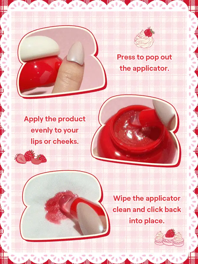 SHEGLAM [3Pcs] Strawberry Lippies Bundle Set Brand Beauty Cosmetic Makeup For Women And Girls - Juice Box+Ambrosia - View 6