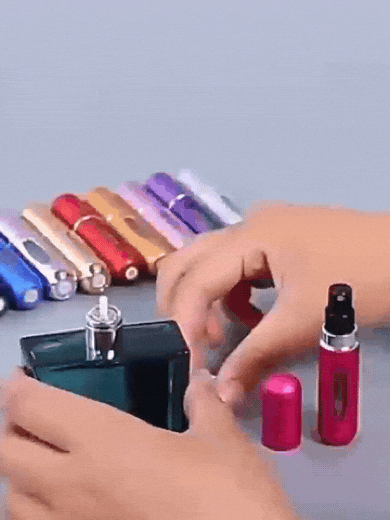Perfume Spray Bottle Refillable Portable Travel Bottle Perfume Atomizer Liquid Container For Cosmetics Convenient And Long-Lasting Ideal Choice For Gifts Camping Outdoor Office Back To School Travel Essentials Accessories - Multicolor - View 2