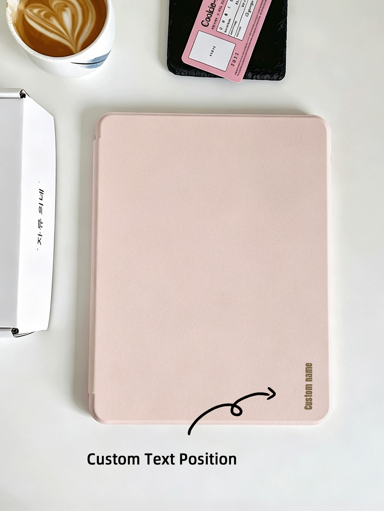 1 buah Casing Tablet Gaya Buku Tekstur Sutra Warna Solid, Teks/Warna Dapat Disesuaikan, Cocok Untuk iPad Mini 1/2/3/4/5/6/7/Air/Air 2/9.7/10.2/10.5/10.9 (Air 4-Air 8)/Pro 11/Generasi ke-10/A16/Pro 11 Model 2024, Penutup Belakang Lipat 2, Penyangga yang Dapat Diatur, Fungsi Tidur/Bangun, Tanpa Slot Pena, Pena Tidak Termasuk, Casing Keras - MultiWarna - View 5