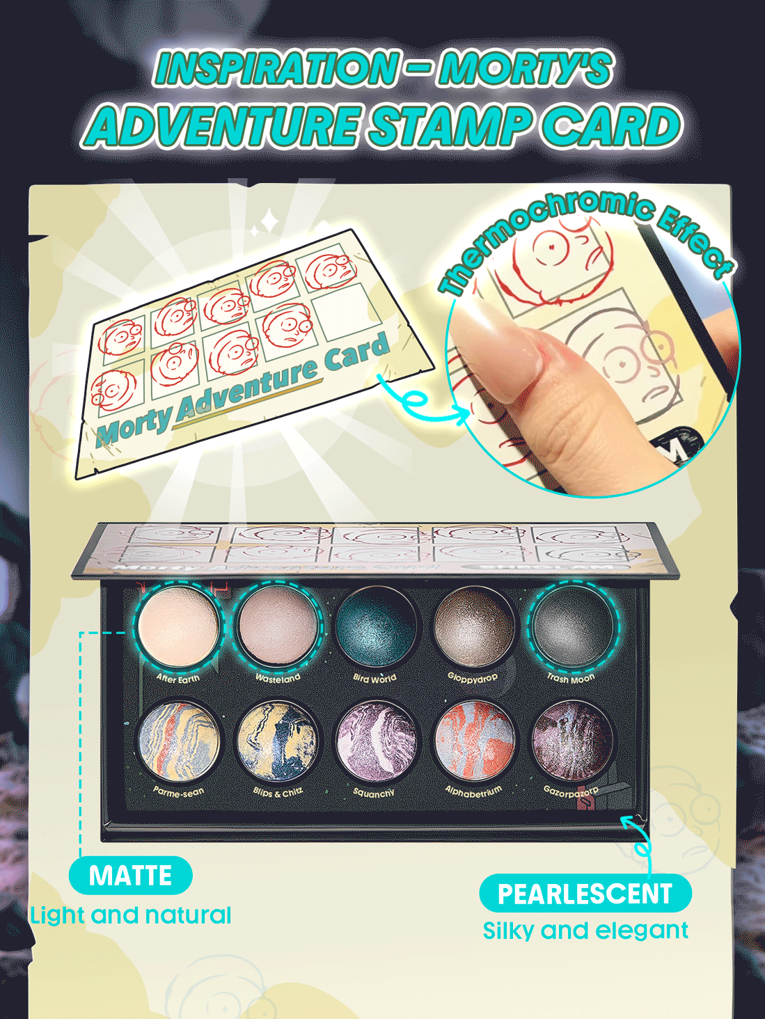 [11 Pcs] Rick And Morty X Sheglam Full Collection Set - Unboxed Edition Brand Beauty Cosmetic Makeup For Women And Girls - Multicolor - View 5