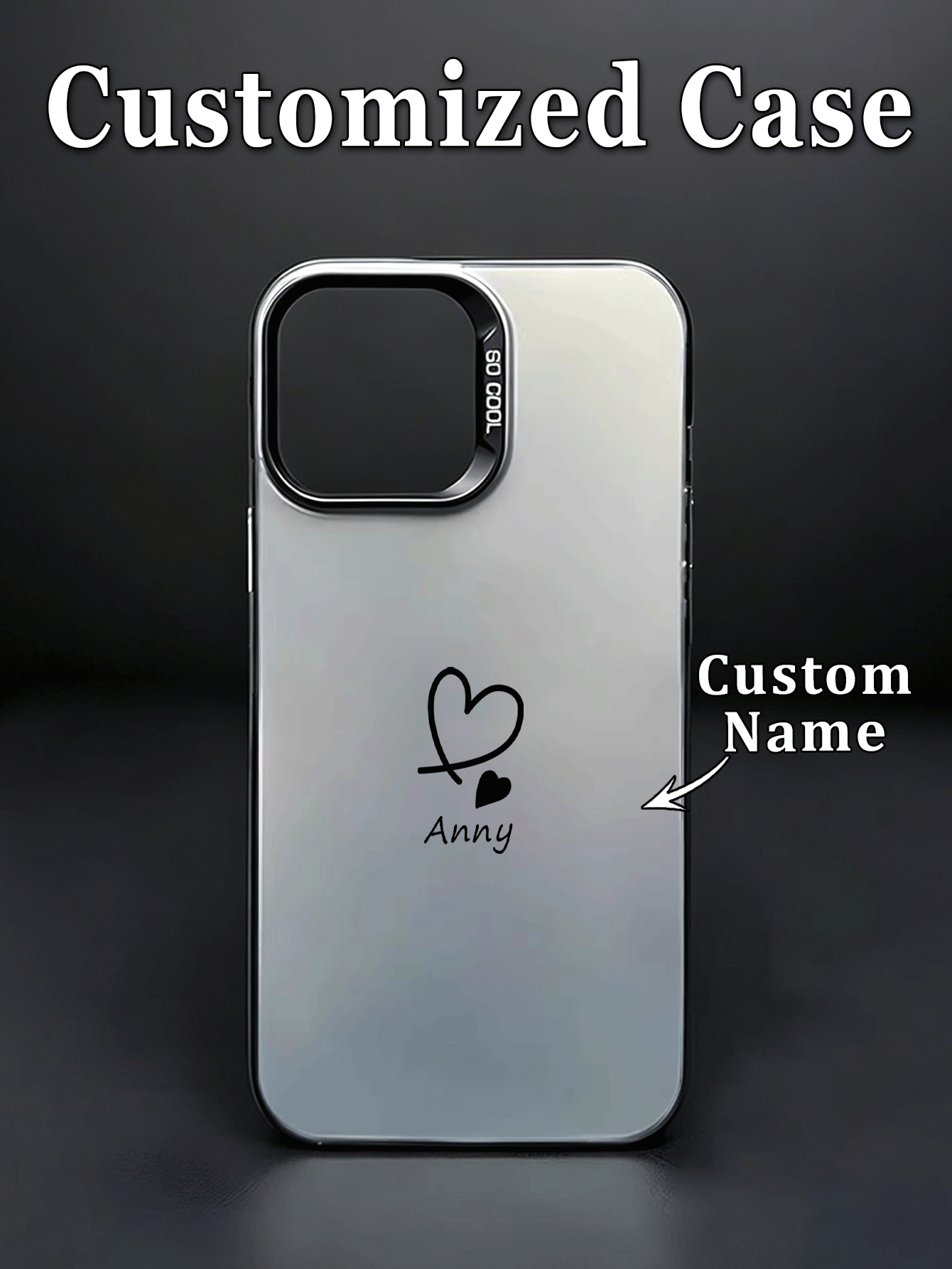 1pc Customizable Phone Case Compatible With Samsung S24 Ultra/S25 Ultra And Apple 17 ProMax/16/15/14 Plus/13 Pro/12 Pro Max/11/7P/XS/XR, Hard PC Material, Scratch-Resistant, Fingerprint-Proof, Personalized Design For Individual, Couple, Family, Friend, Couples, Sister, Birthday, Anniversary Gift,Cute Phone Cases,International Version, Not The Domestic Version - Multicolor - View 2