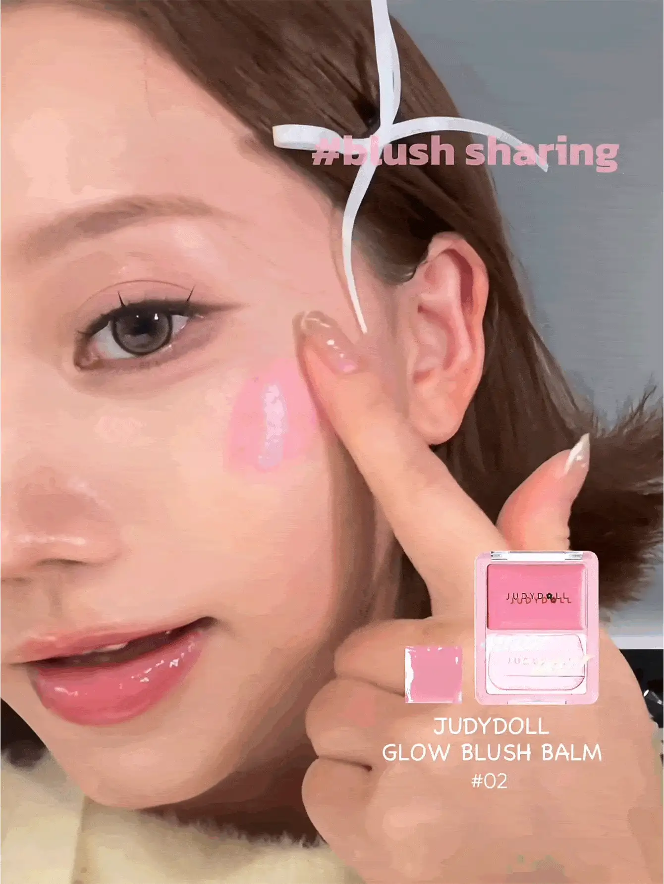 JUDYDOLL GLOW BLUSH BALM Sheer Breathable Multi-Use Balm For Face Highlighting Natural Summer Vibe Nude Makeup - #02 Spring Blossom - View 2