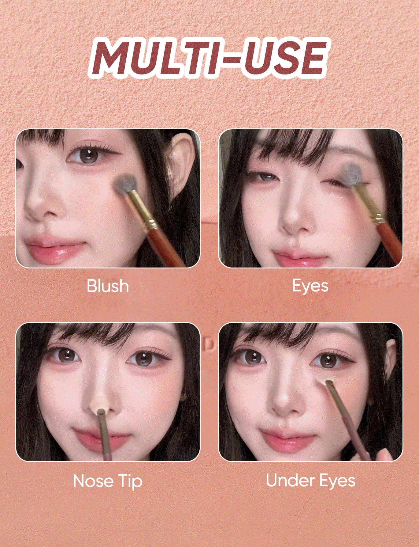 JUDYDOLL 水润缎光腮红，双色腮红，透明透亮光泽，自然日常妆容 - #03 Rippled Purple - 查看 4