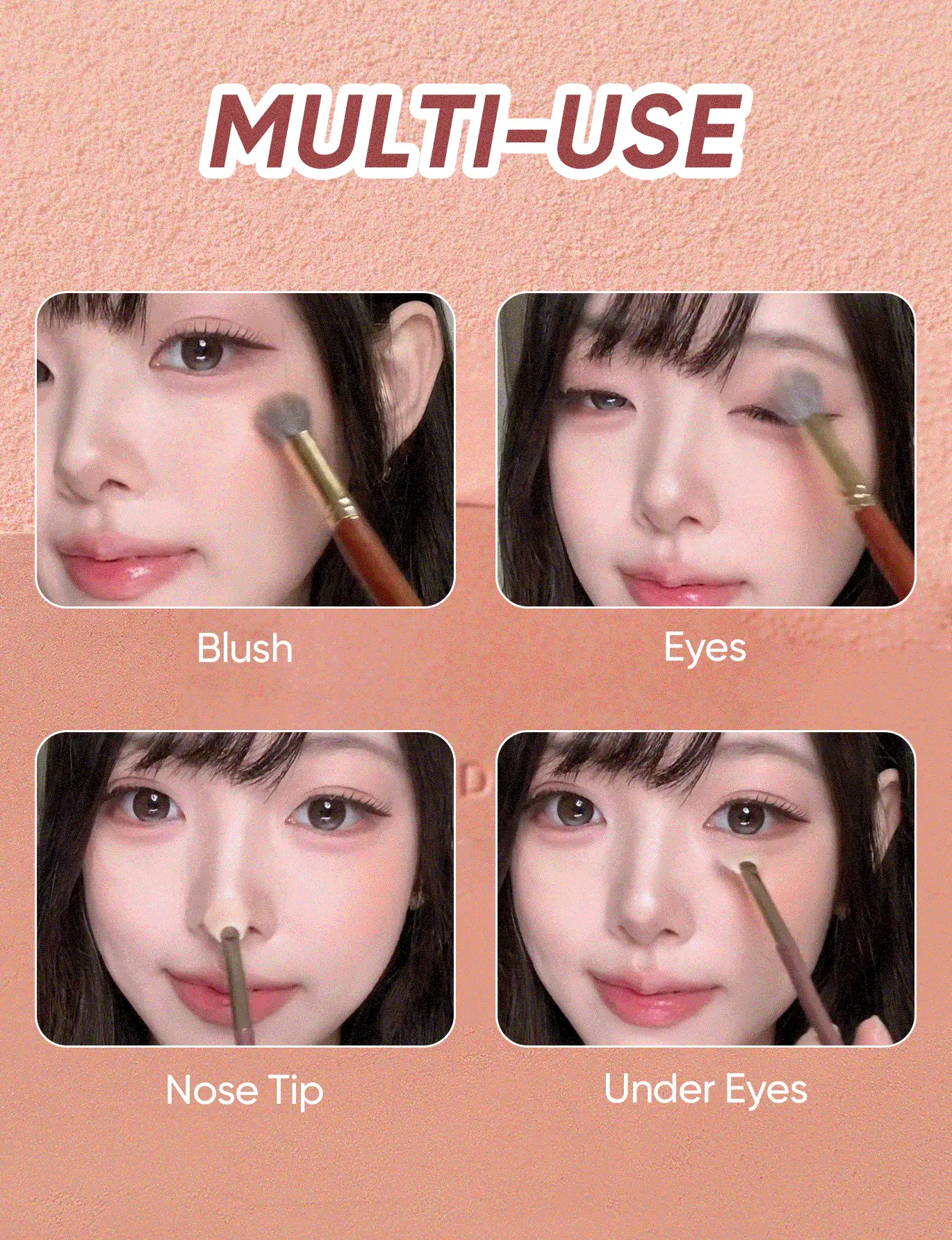 JUDYDOLL Water Satin Glow Blush, Perona Pipi Dua Warna dengan Kilau Transparan yang Mencerahkan, Riasan Alami untuk Sehari-hari - #04 Pomelo Musim Semi - View 4