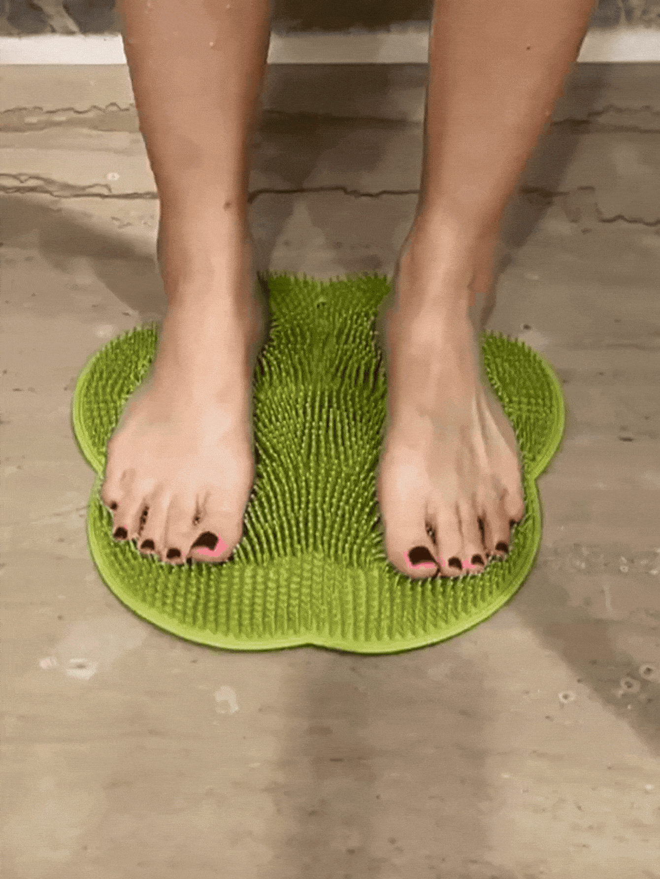 Larger Shower Foot Scrubber Mat With Non-Slip Suction Cups Foot Cleaner Massage Mat For Men And Women Pad Wall Exfoliating Bath Wash For Home Decor Bathroom Apartment Hotel Back To School Dorm Travel Essential Foot Body Care Tool - Multicolor - View 2