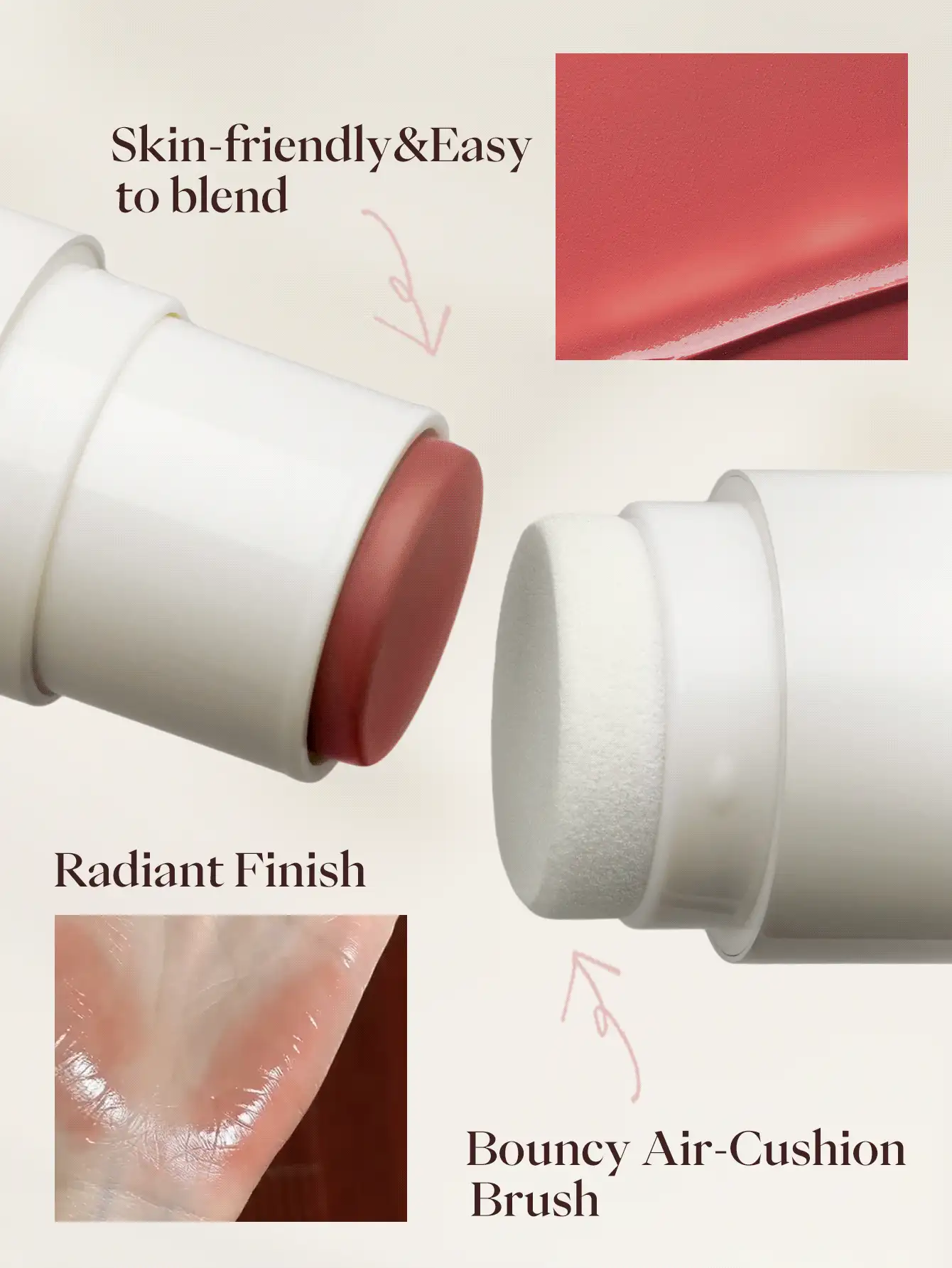 JOOCYEE Multi-Purpose Lip & Cheek Tint, Long-Lasting Natural Finish, Suitable For Lips And Cheeks - G401 Tea Jelly (Upgrade5.2g) - View 6