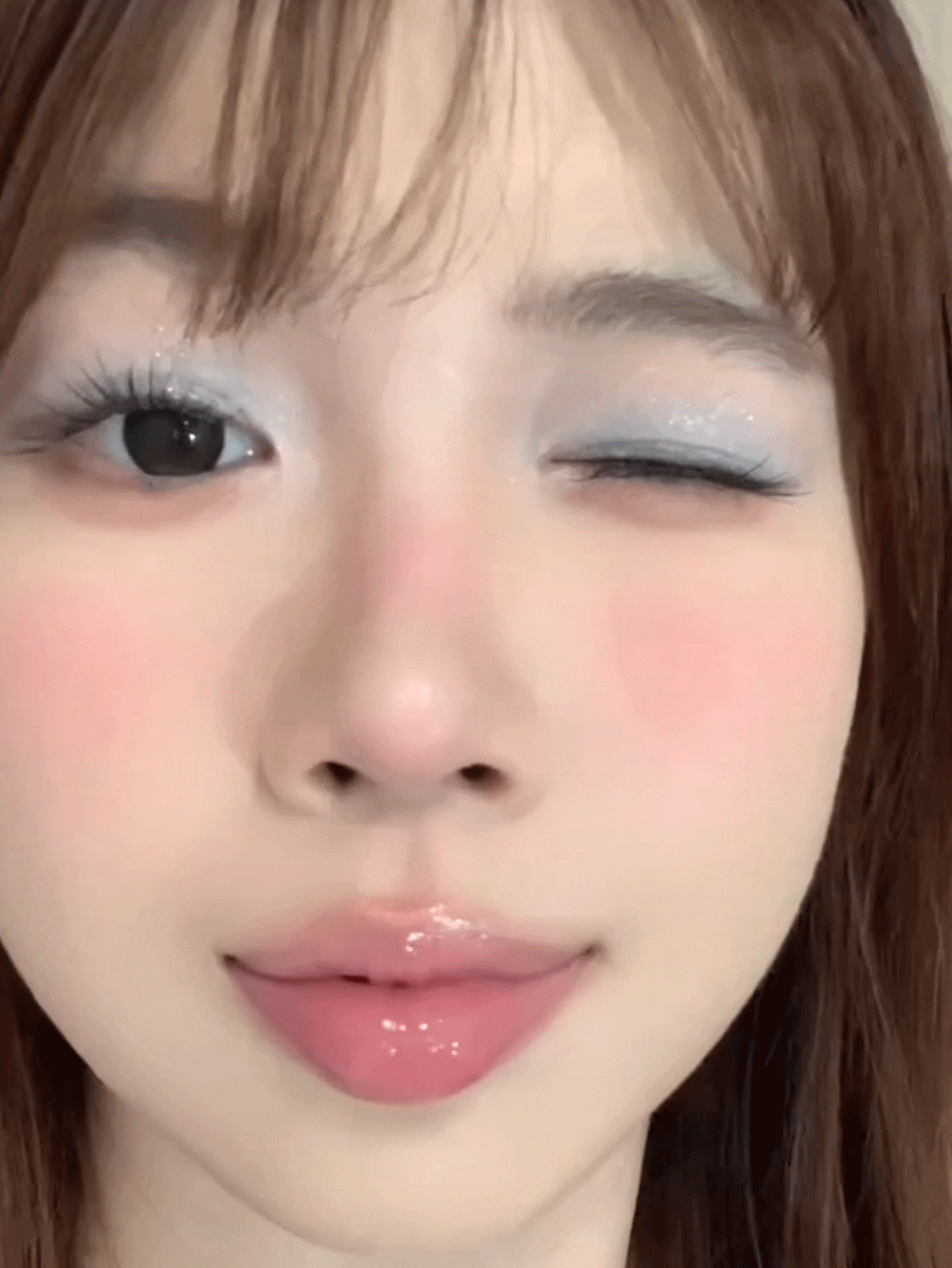 JUDYDOLL DUO EYE TINT Eyeshadow Cair Dua Ujung Edisi Mini Terbatas Seri Pocket Candy Matte Shimmer Glitter Highlighter Berwarna-warni Tahan Lama Pigmentasi Tinggi - 02 Soda Garam Laut - View 2