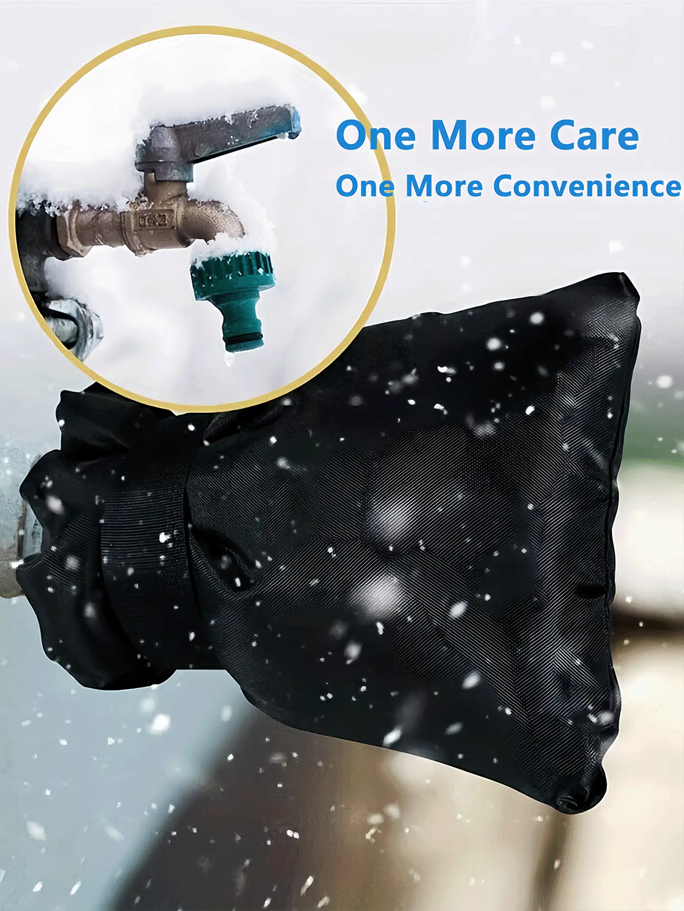 1pc Thickened Faucet Anti-Freezing Insulation Sleeve, Water Pipe Protection Cover, Waterproof And Dustproof Cover, Suitable For Outdoor Faucet Caps, Garden Decorations, Garden Supplies, Gardening Tools, Kitchen, Terrace, Must-Have For Winter - Multicolor - View 4