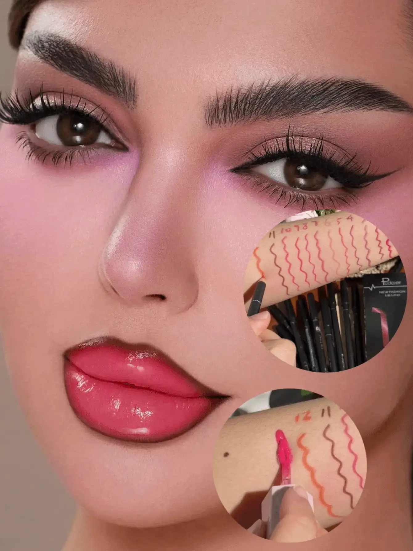 13pcs Pudaier Lip Makeup Set - Moisturizing Lip Gloss & Lip Liner Pencil, Suitable For Various Makeup Styles, Can Be Used Alone Or Layered, Long-Lasting And Waterproof Lip Liner Pencil - 01set - View 2