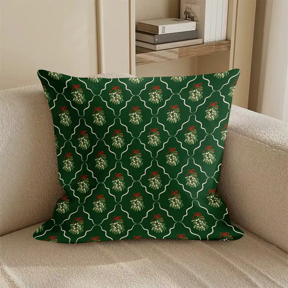 4 Pcs Christmas Pattern Throw Pillow Covers, Modern Style Polyester Flat-Printed Multi-Size Home Decor Sofa Cushions And Pillow Covers - Multicolor - View 8