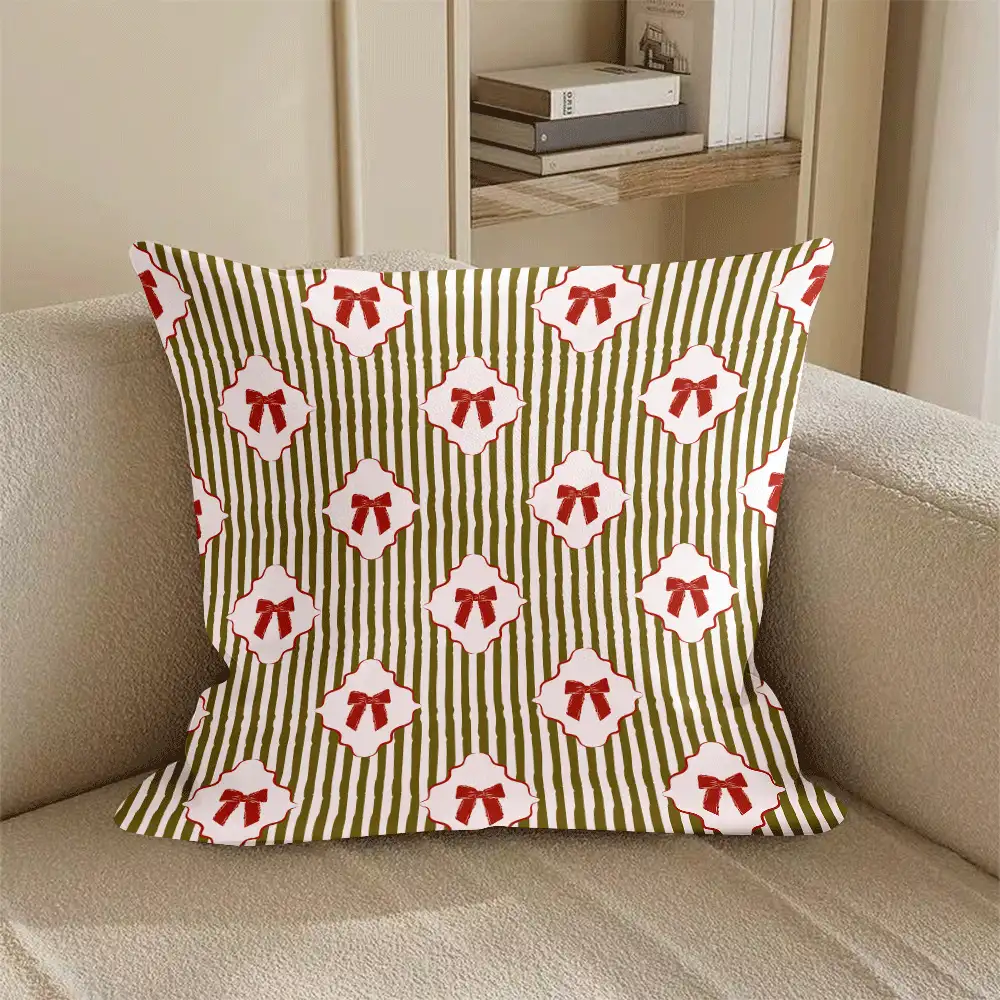 4 Pcs Christmas Pattern Throw Pillow Covers, Modern Style Polyester Flat-Printed Multi-Size Home Decor Sofa Cushions And Pillow Covers - Multicolor - View 10