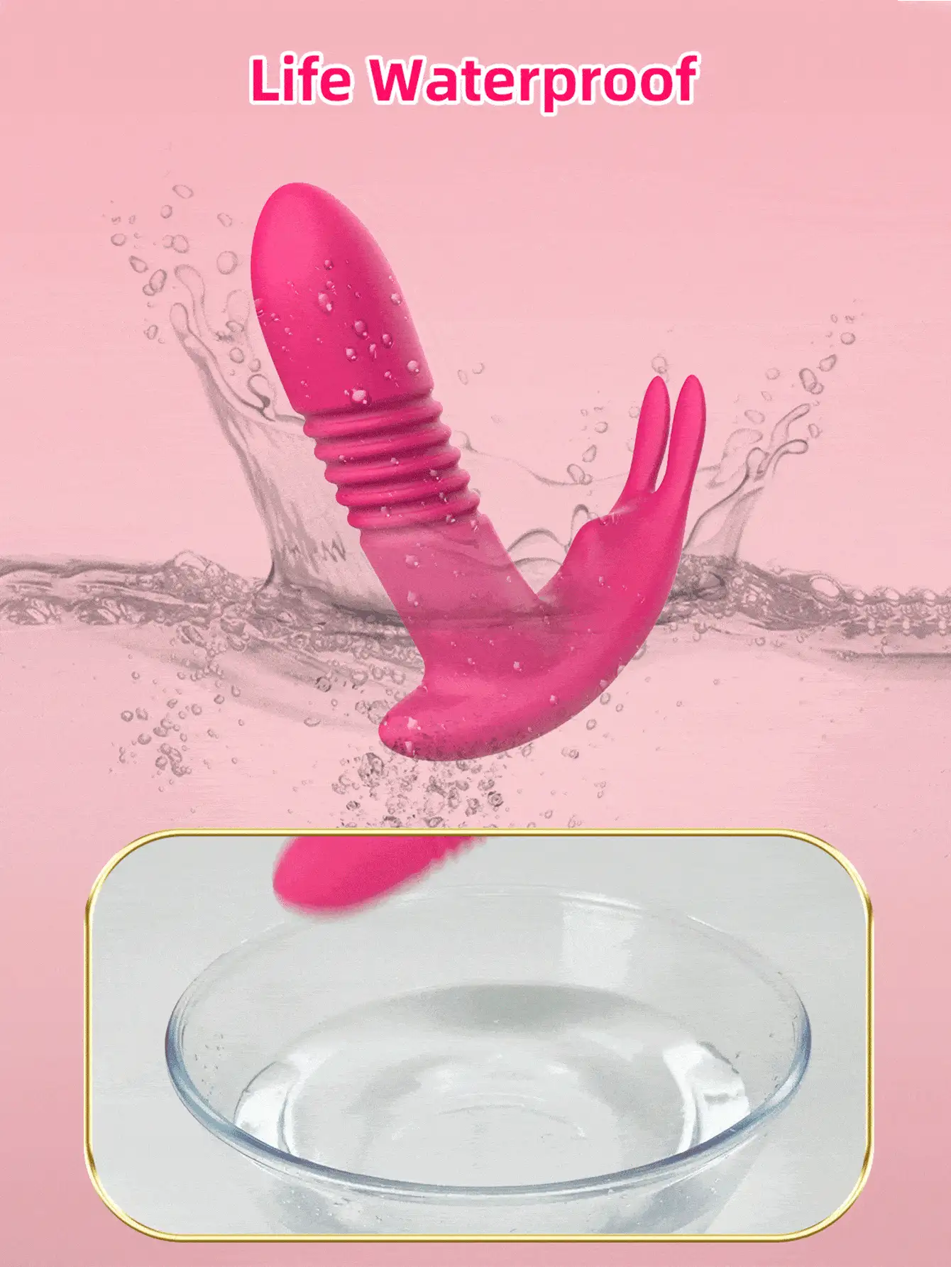 Wearable Vibrator With Remote Control Rabbit Vibrators Telescopic Rotating Vibrating Sex Toys For Woman - one-size - View 4